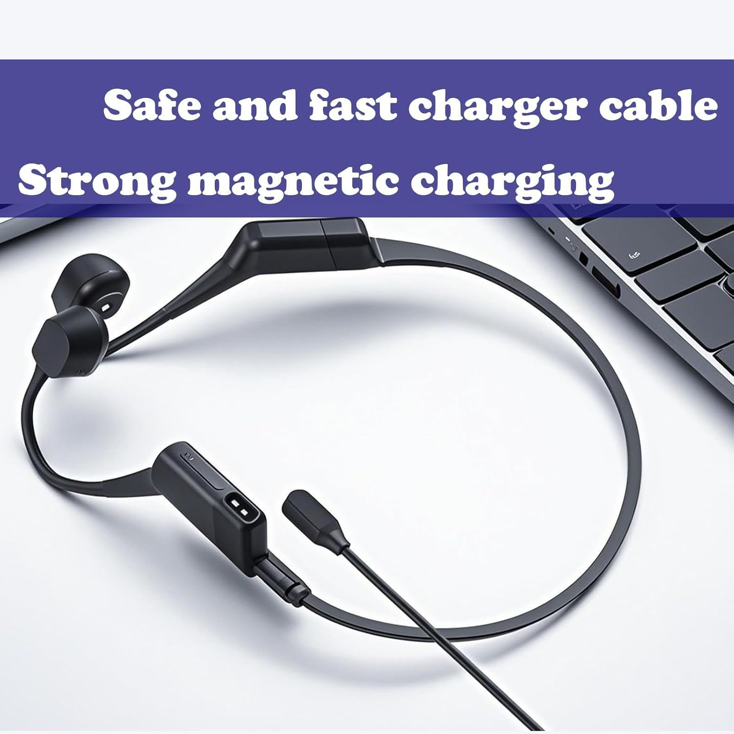 Cable for Shokz Openrun, 2Pcs Cord for Shokz Charger, USB Charger Compatible for Aeropex AS800, Shokz Openrun Pro, Openrun, Openrun Mini, Opencomm Bone Conduction Headphones, Magnetic Charging Cable image number 1