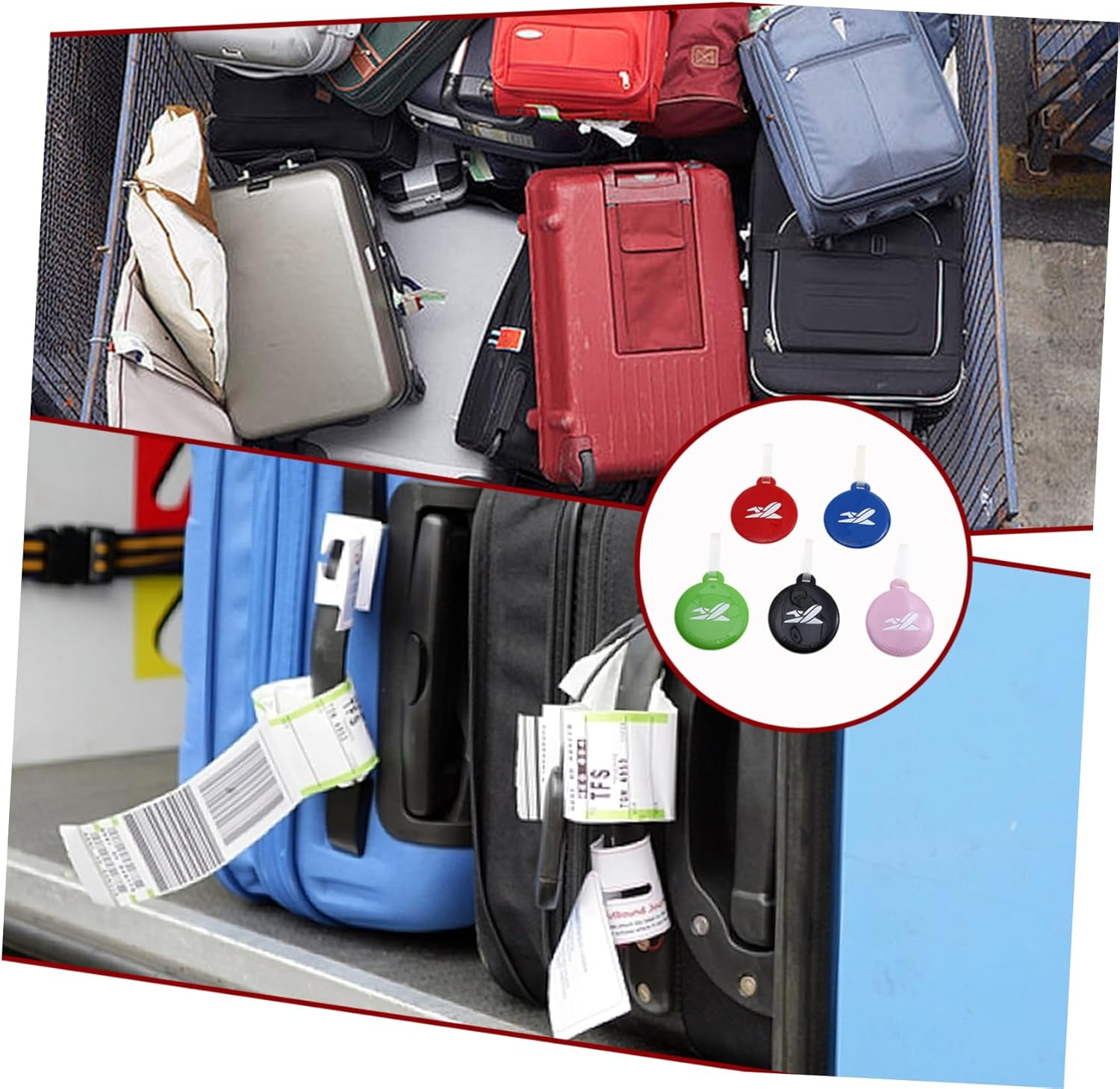 TEMPNAP 5Pcs Multifunctional Boarding Pass Tag Travel Accessory Luggage Tag Name Fun Luggage image number 2
