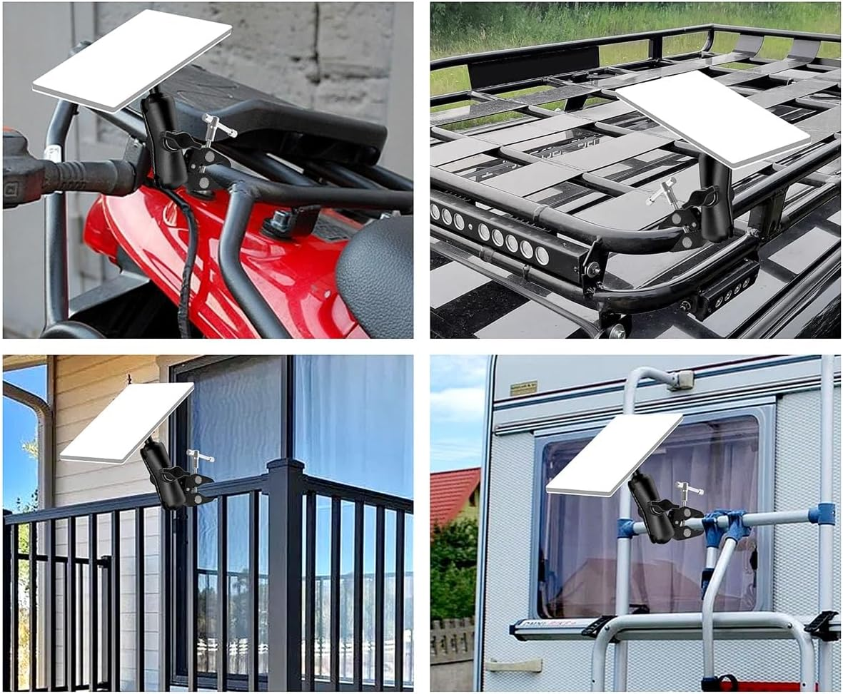Starlink Mini Rv Ladder Clamp Mount, Starlink Mini Roof Rack Mount, Universally Adjustable Angle Clamp Add an Aluminum Alloy Adapter image number 5
