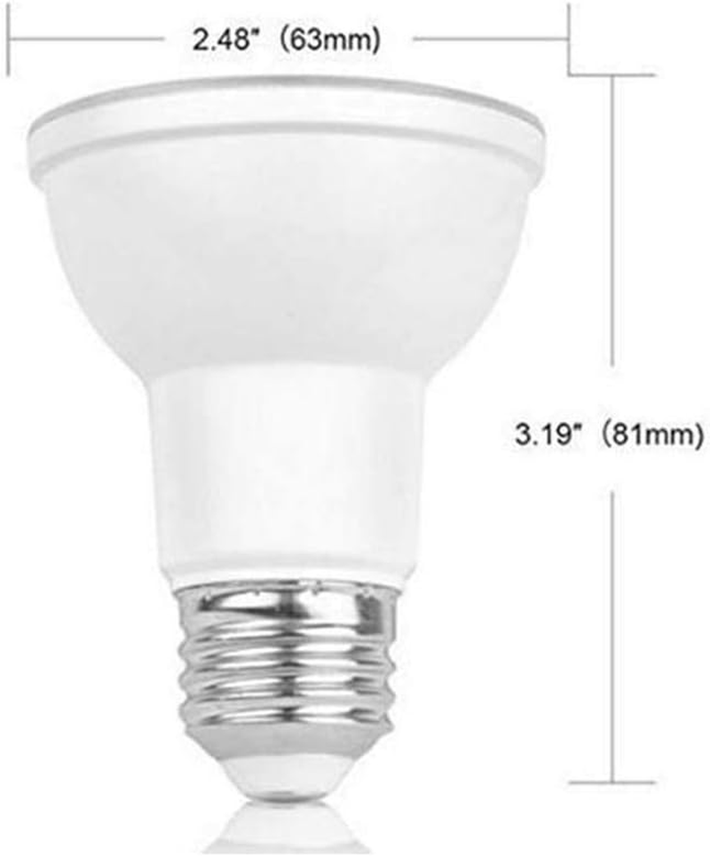 Rysa Light 4-Pack PAR20 LED Bulb Dimmable,7W (50W Equivalent),6500K (Cool White Glow) Light Bulb, CRI 90+, E27 Base image number 6