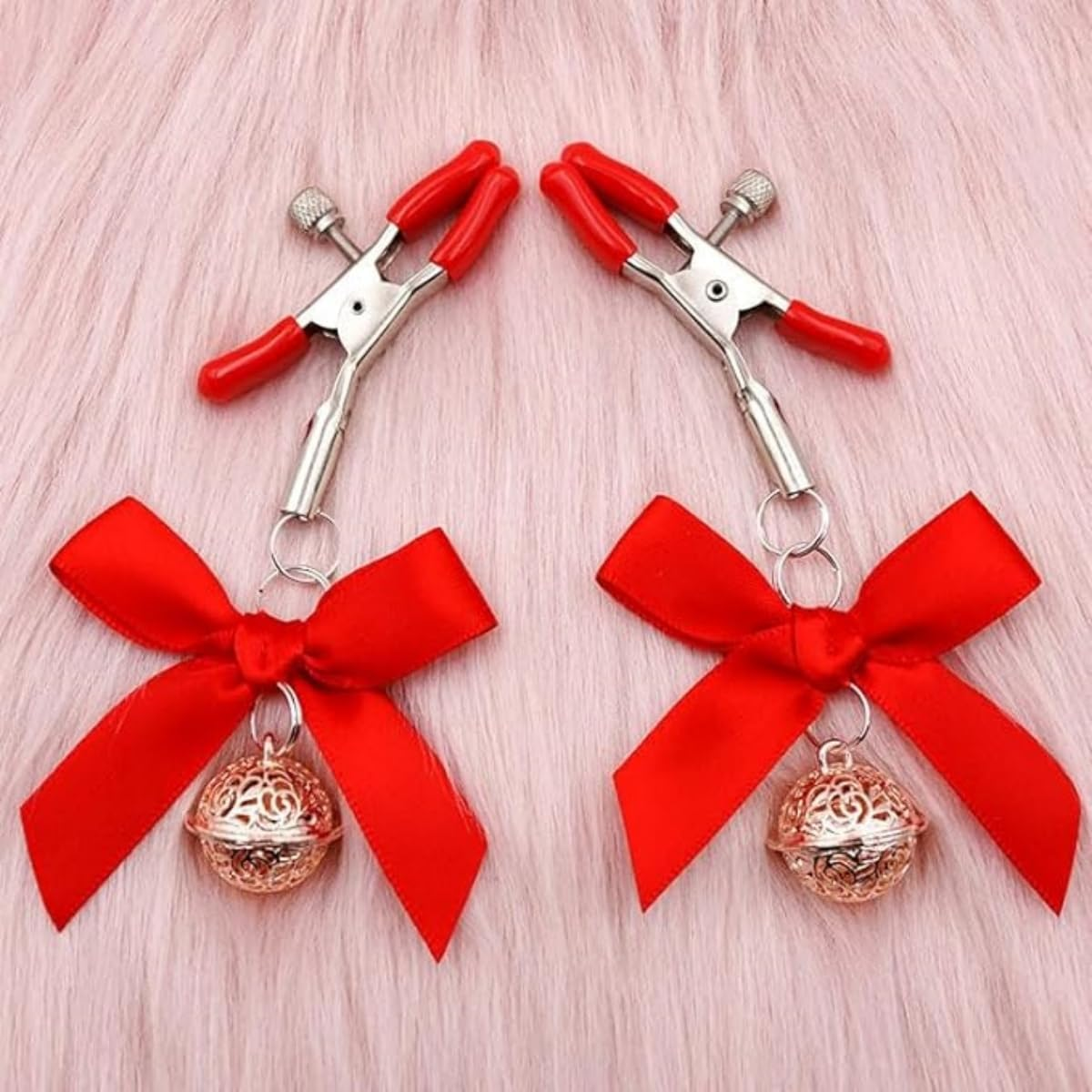 Nipple Sex Toys Bow Nipple Clamps Bells Sexual Pleasure Non Piercing Adjustable Chain Nipple Clip on Jewelry Breast Clamps image number 4