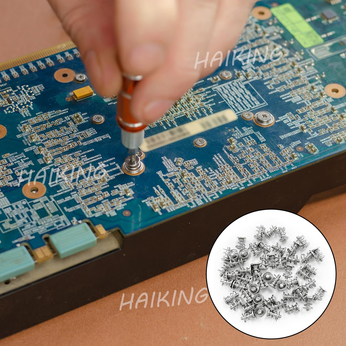 HAIKING Springs Graphics Card Screw, 50 Pcs GPU Graphics Card Back Plate Heatsink Screws for Computer (M2 X 8Mm) image number 4