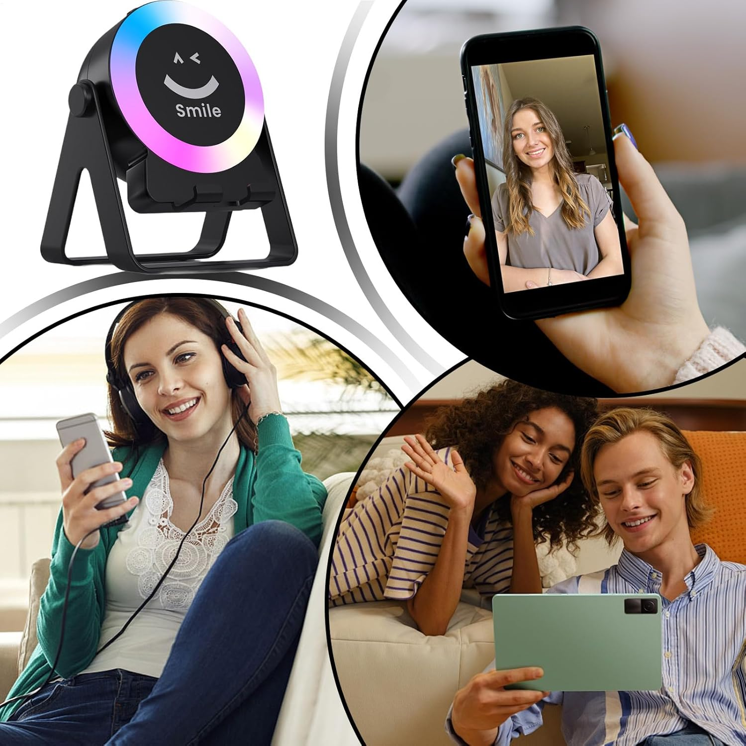 Wireless Induction Speaker | Portable Speaker for Desk - Audio Player with RGB Light 4-In-1 for Home Living Room Office Restaurant Retail Store Event Planners image number 1