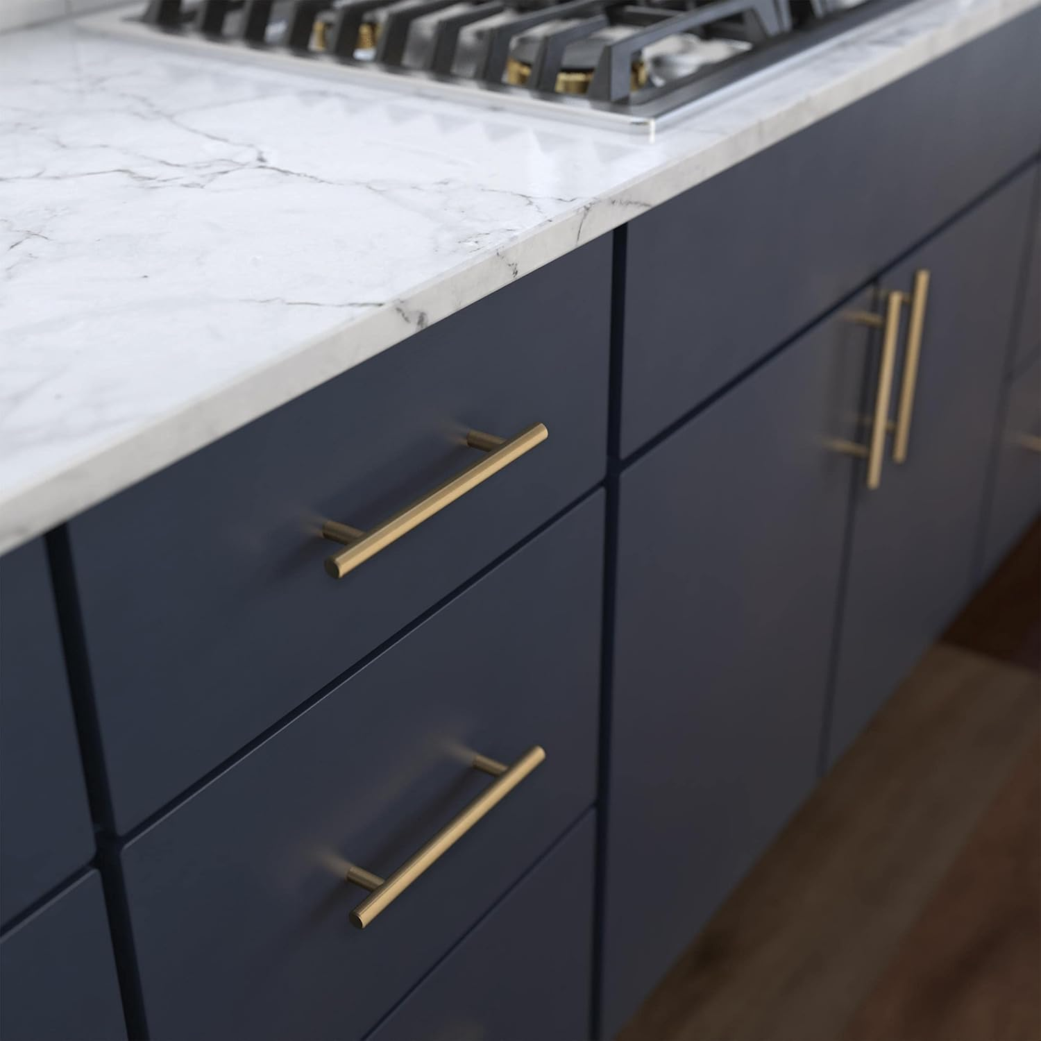 Franklin Brass Bar Cabinet Pull, Champagne Bronze, 5-1/16" (128Mm) Drawer Handle, 10 Pack, P01026Z-CZ-B