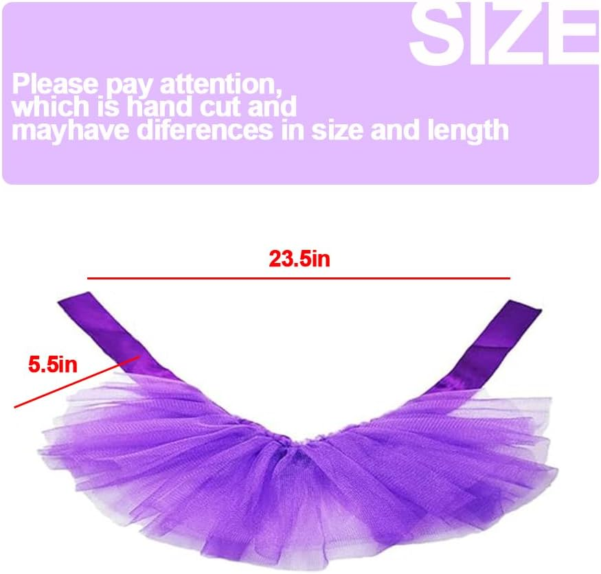 2Pcs Cat & Dog Pet Tutu Skirt Set &ndash; Adorable Ballerina Costume for Puppies/Kittens &ndash; Wedding, Birthday & Party Outfit (Red + Royal Blue) - Red + Royal Blue image number 2