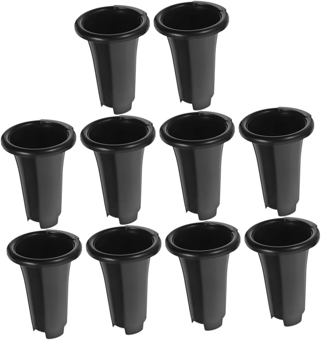 10Pcs Large Pots Set Extra Tall Breathable Plastic Drainage Suitable for Indoor and Outdoor Gardening 159Mm Top Diameter X 249Mm Height image number 1