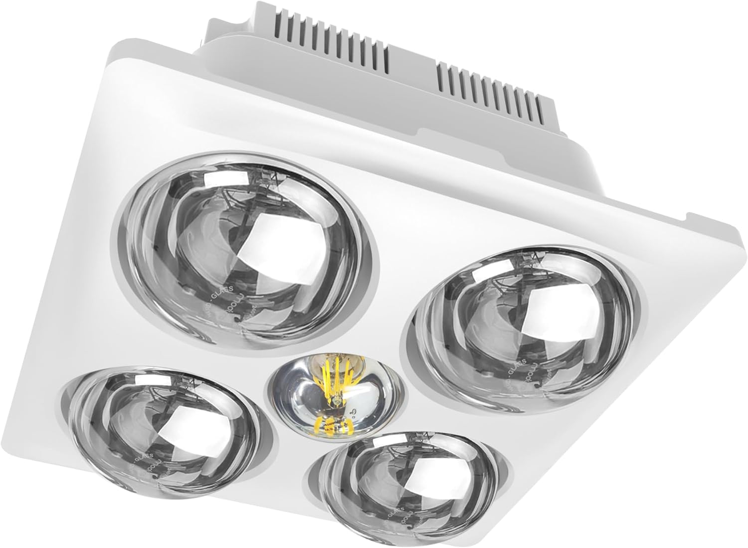 Modura Bathlux4 3-In-1 Bathroom Heater Fan Exhaust Light 4 X 275W Instant Heat (White)