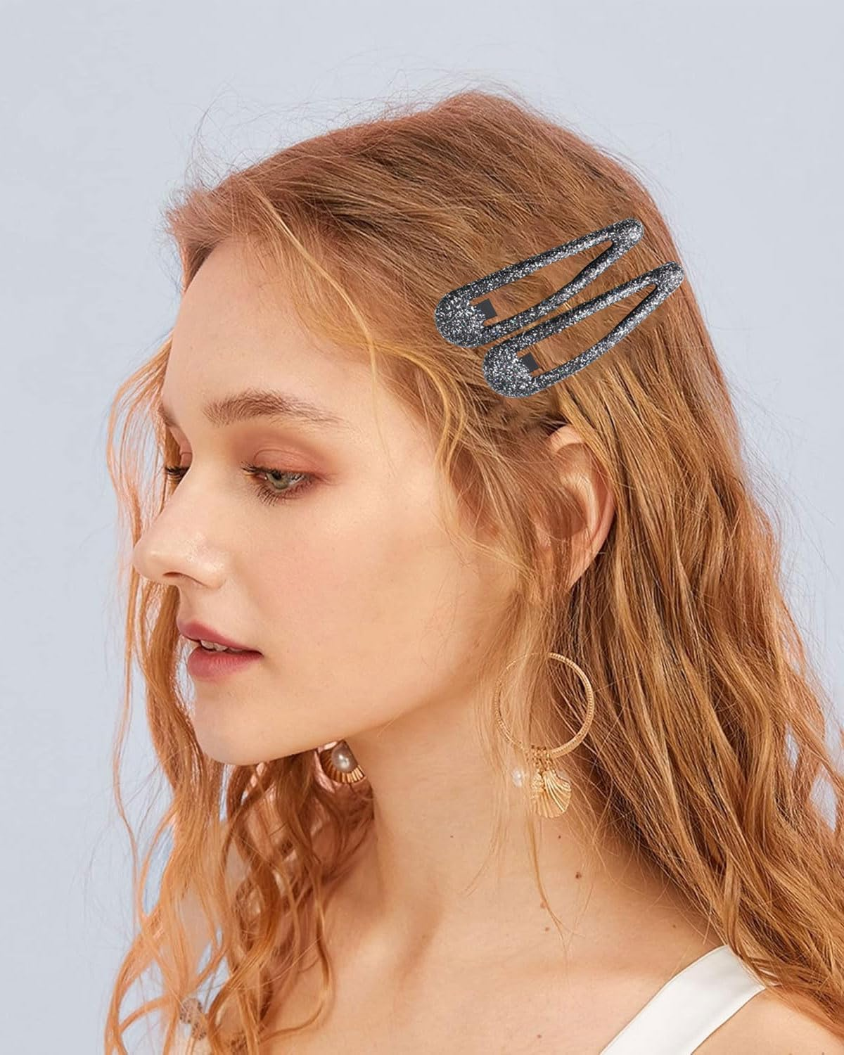 MYGLOAR 6 Pieces Glitter Headbands and Hair Clips for Girls, Cute Non-Slip Headbands with Teeth, Rainbow Coloured, Glittery, Cute Hard Hair Bands, Hair Accessories for Little Girls image number 4