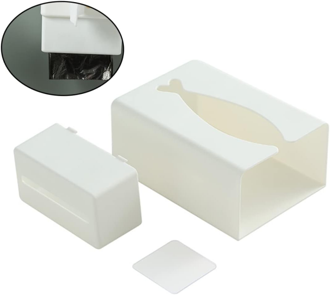 LABRIMP Wall Mount Paper Case Tissue Box for Home Kitchen Paper Towel Organizer Napkin Holder Storage Box for Bathroom