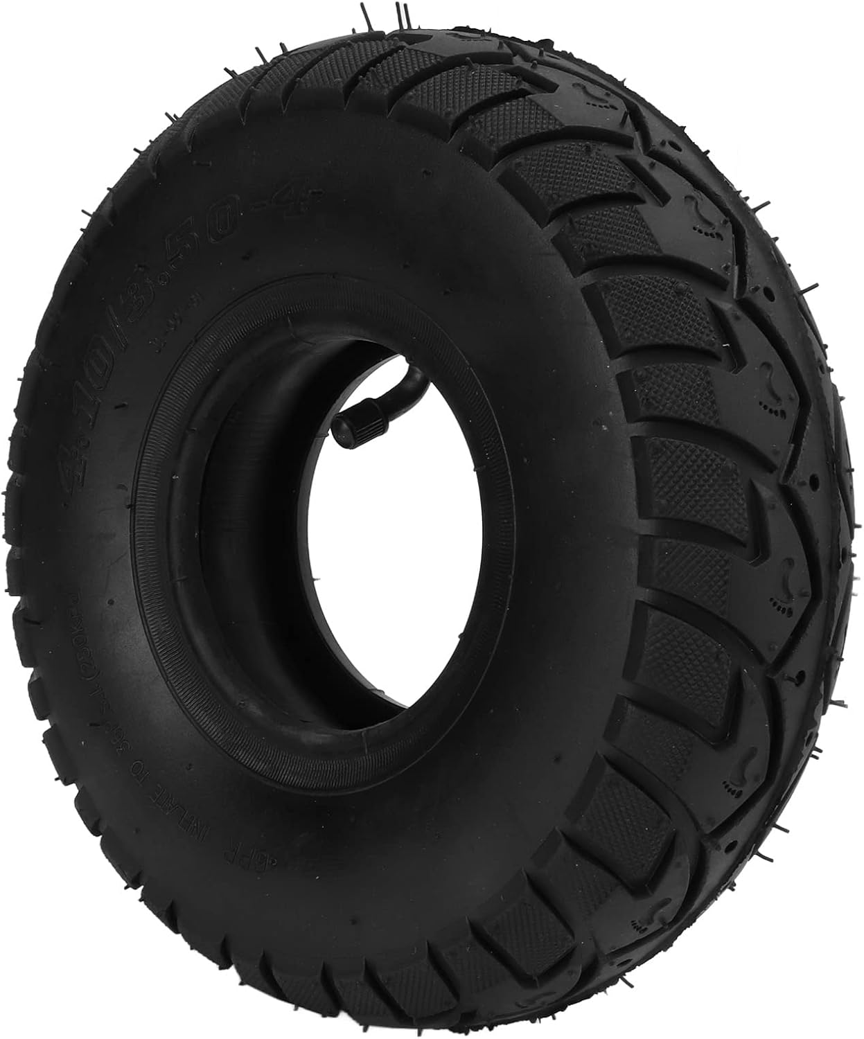 4.10/3.50‑4 Tire and Tube, 10 Inch Tire and Tube Durable High Load Impact Absorption for Lawn Mowers for Hand Trucks image number 4