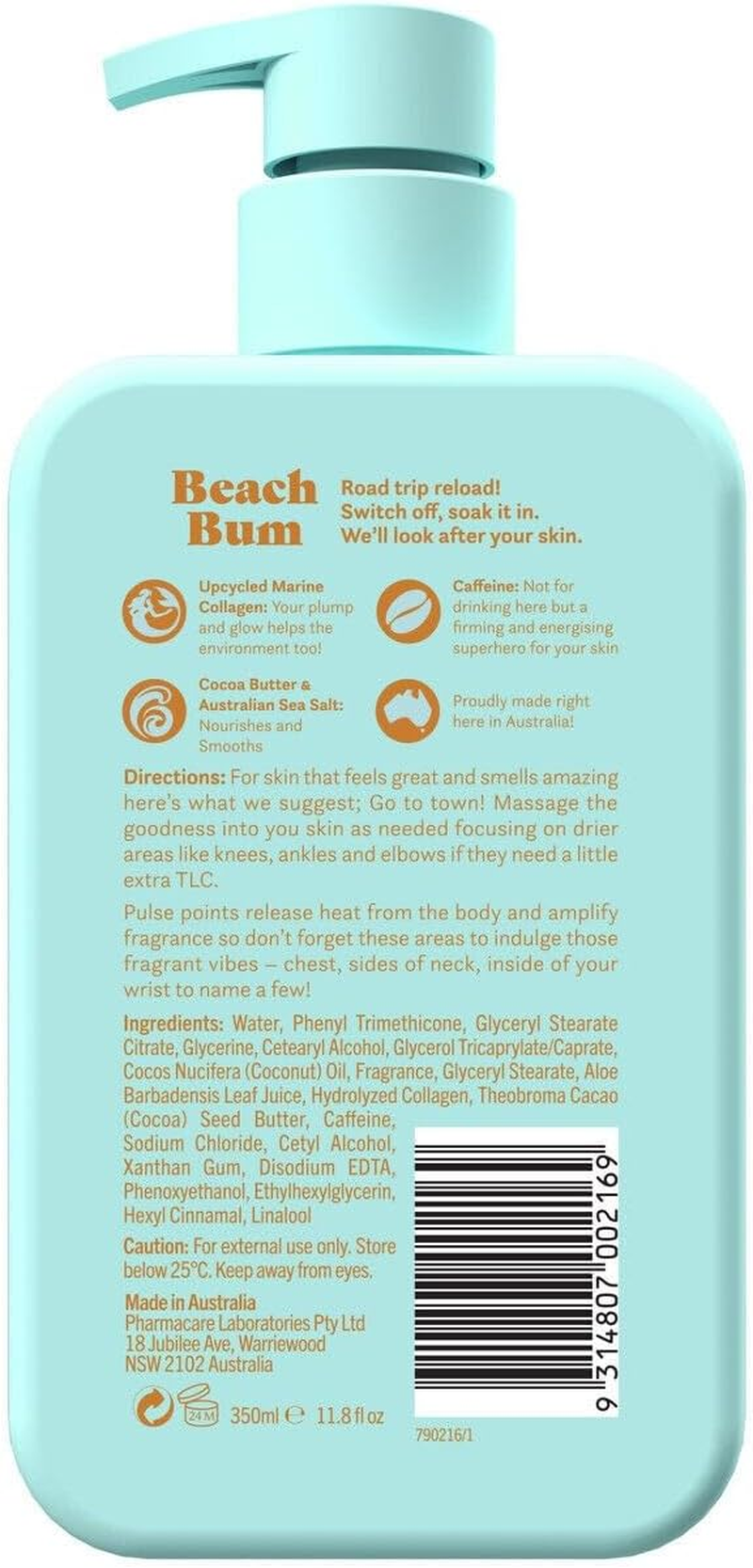 You by Redwin Beach Bum Moisturiser Body Lotion 350 Ml image number 1