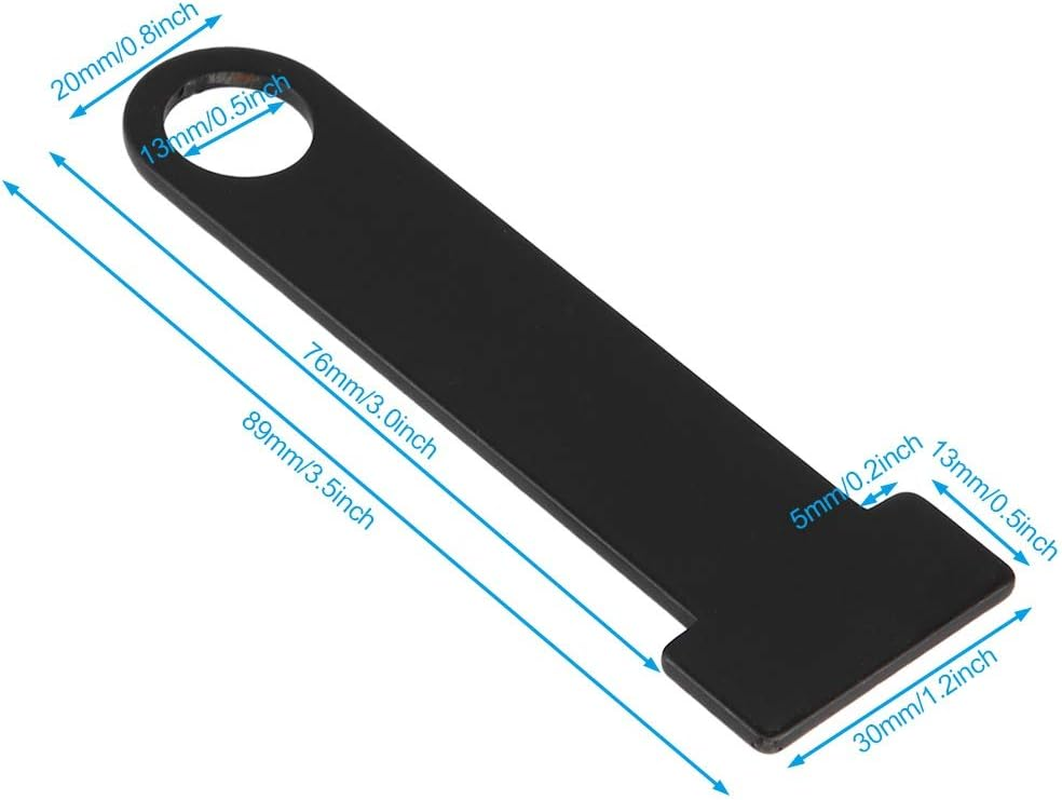 Qii Lu Helmet Strap D-Ring Lock Stainless Steel Motorcycle, Steel Ring Lock Universal (Silver & Black) image number 1