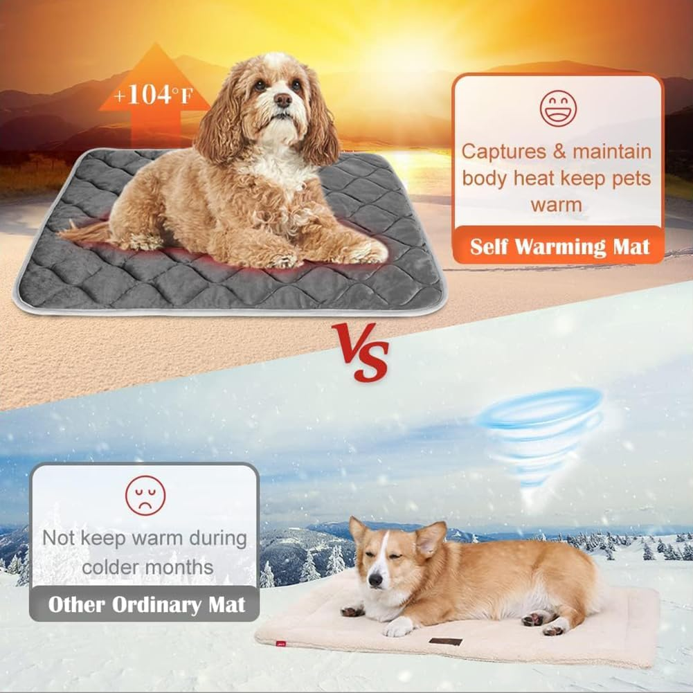 Self-Heating Blanket Cat and Dogs, 50 X 40 Cm, Cat Blanket, Fluffy Self-Warming Cat Blanket, Self-Warming Dog Blanket, Pet Heat Cushion for Indoor, Blanket for Cats and Dogs, Washable Thermal Blanket image number 6
