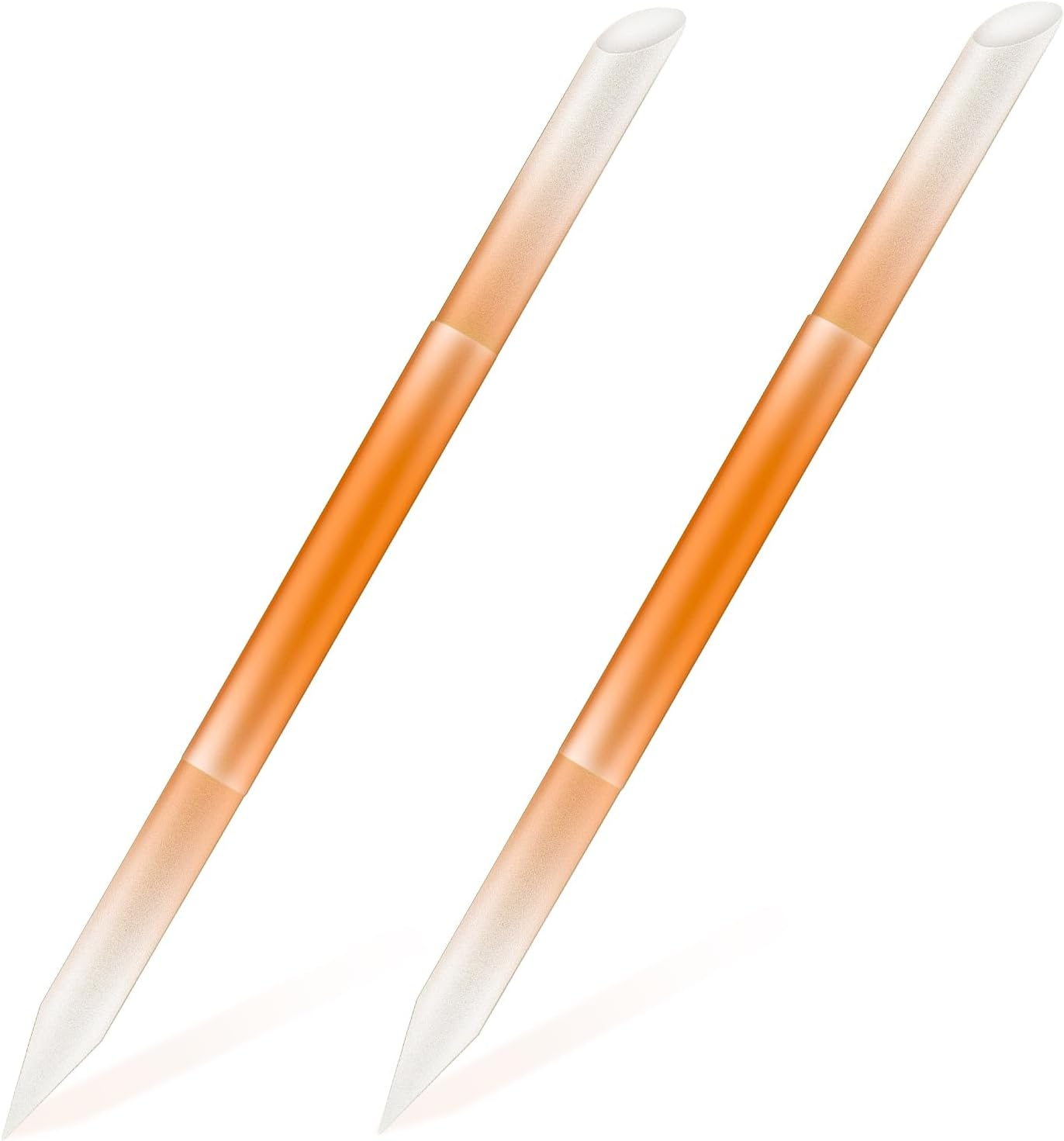 BEZOX 2 Pieces Glass Cuticle Pusher - Double Ended Manicure Sticks - Premium Glass Manicure Tools - Fingertip File for Callus and Dry Skin, Nail Shaper