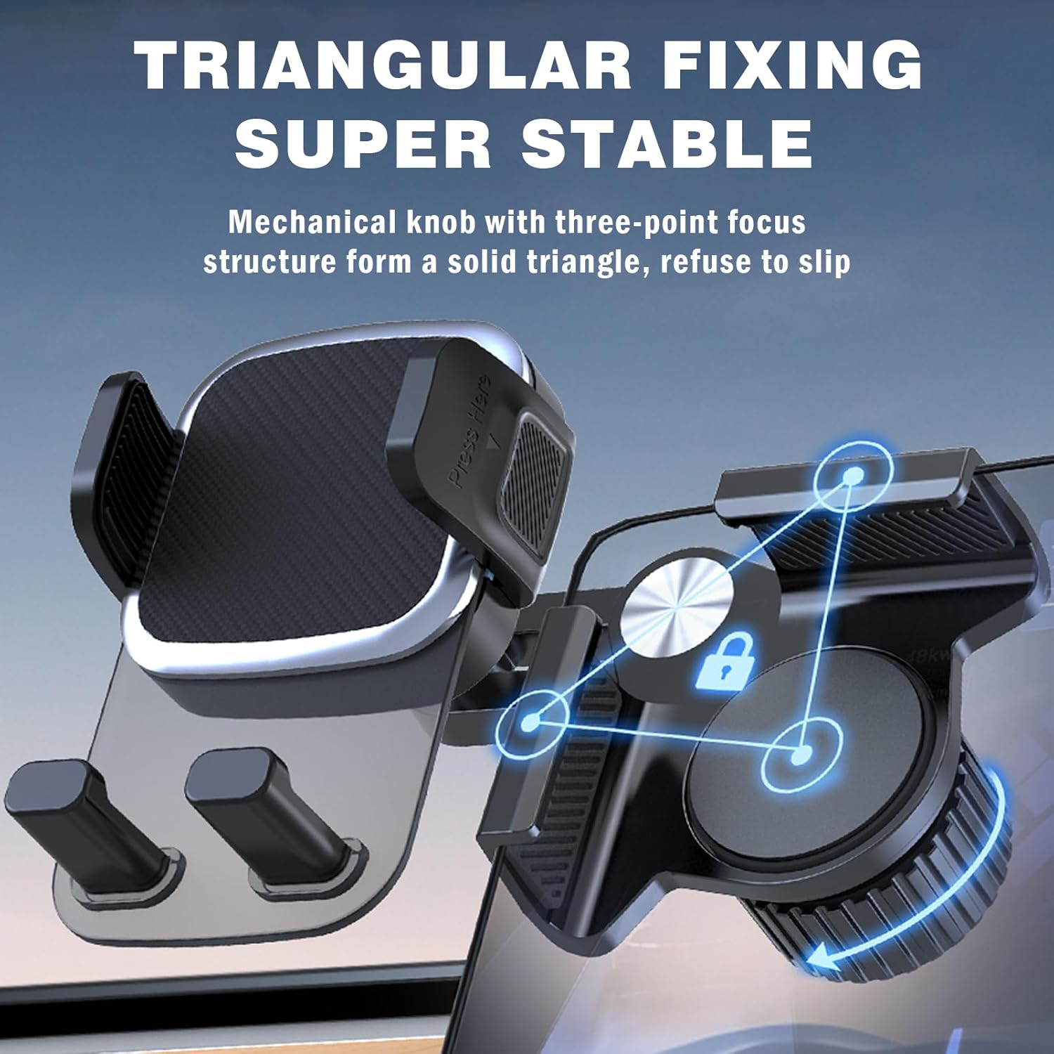 BSADIY Phone Mount for Tesla - Universal Adjustable Mount for Model 3/Y/Cybertruck Screen, Non-Adhesive, Fits All Phones image number 3