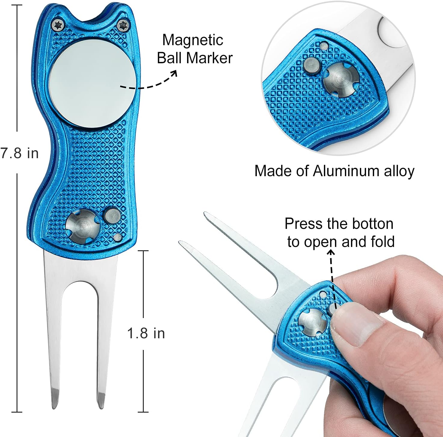 Golf Club Cleaner,Golf Towel,Golf Club Brush,Golf Club Groove Sharpener and Divot Repair Tool with Golf Pouch Bag,Golf Accessories for Men,Golf Ball Cleaner image number 2