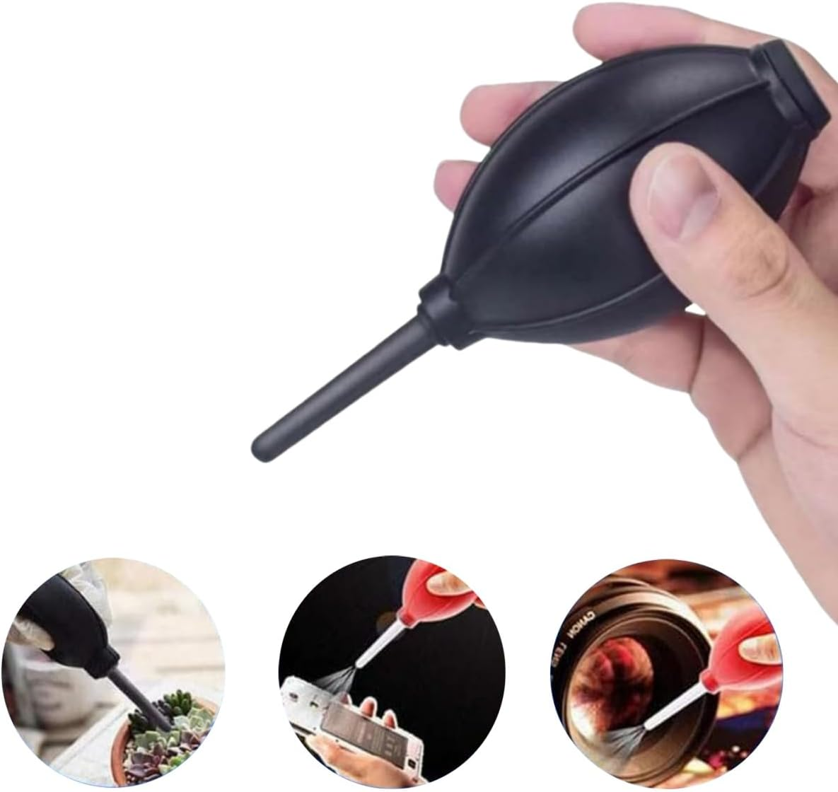 2Pcs Soft Tip Silicone Air Blaster Pump,Soft Nozzle Silicone Rubber Dust Blower Pump Dust Cleaner,Lens and Camera Cleaning Dust Blower