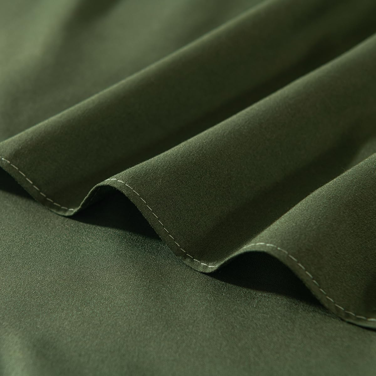 Green Bed Skirt Queen Size Ruffled Bed Skirt with Split Corners, Queen Bed Skirt 12 Inch Drop, TSUTOMI Queen Size Bed Skirt Green for Ruffled Bed Skirt with Split Corners, Bed Skirt Queen Size image number 6