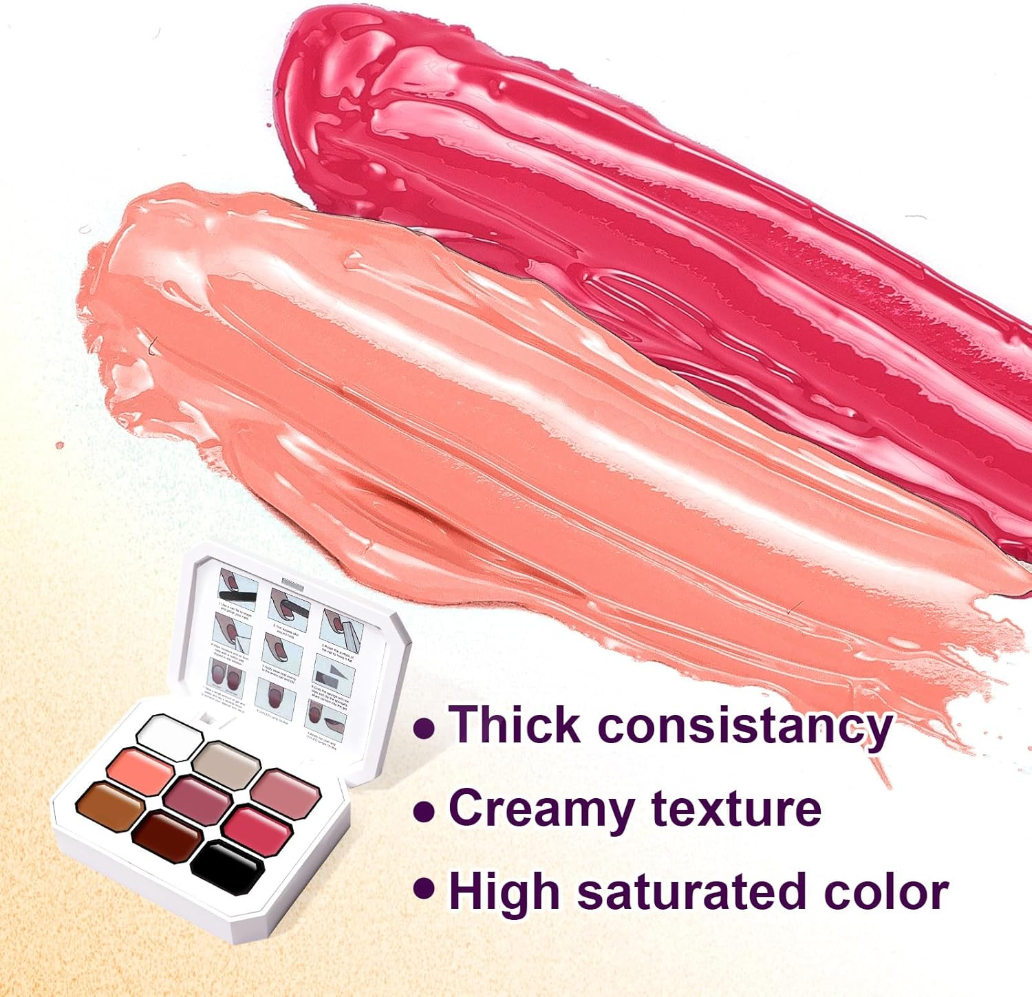 U-Shinein Gradient Painting Gel, 9 Colors Ombre Gel Nail Polish for Ombre Nails Aura Nails, French Manicure DIY Nail Art,Palette B image number 5