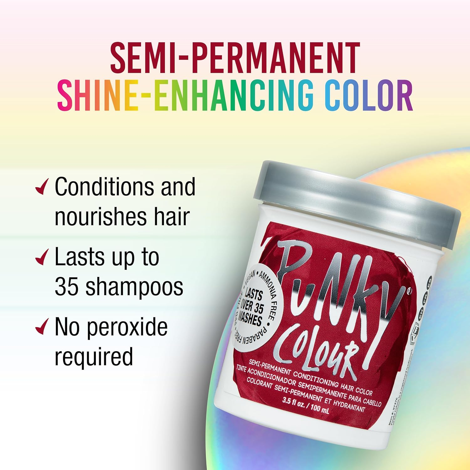 Punky Red Wine Semi Permanent Conditioning Hair Color, 3.5Oz image number 5