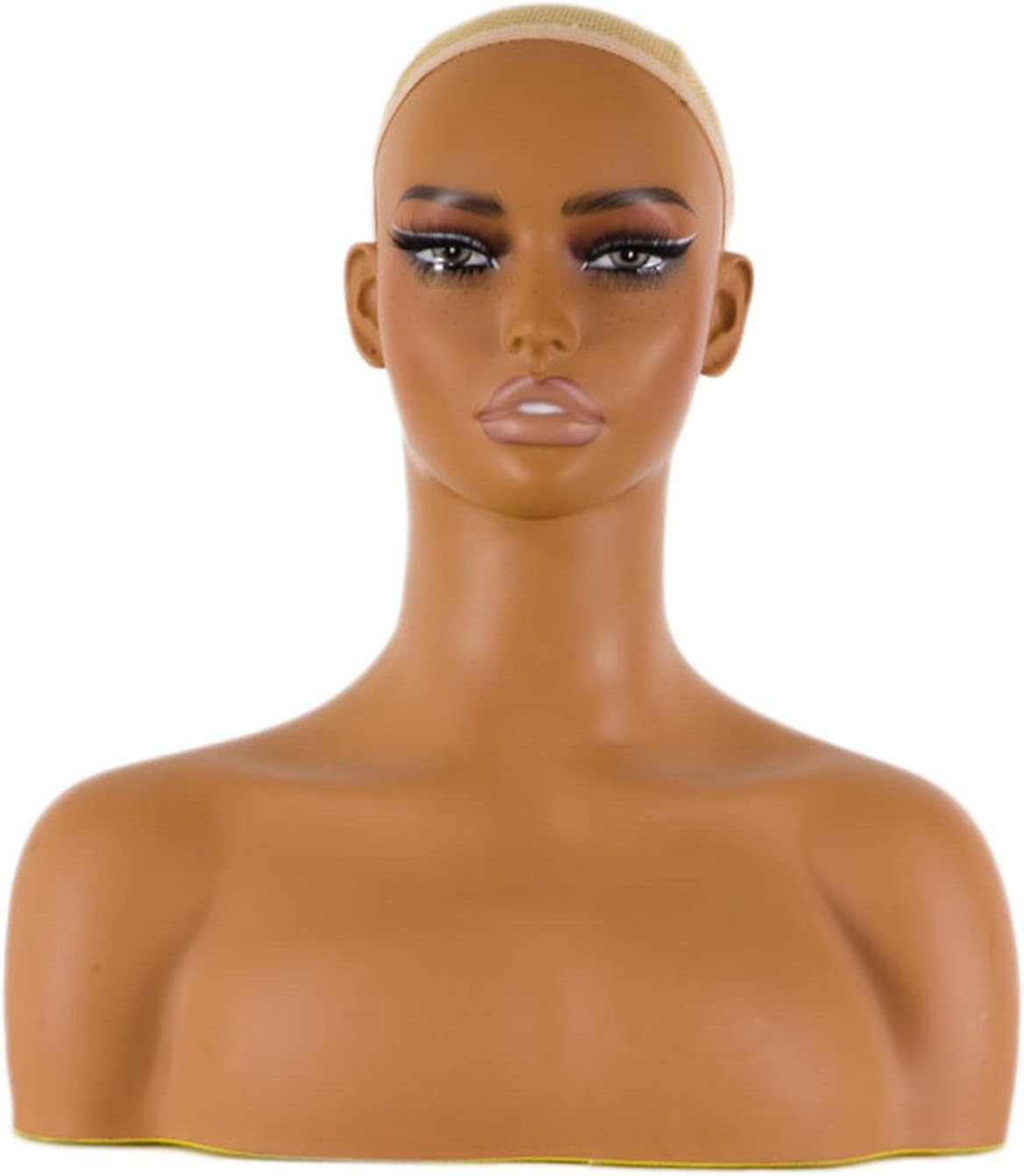 Eigell Female Wig Head Manikin Head with Shoulder Wig Head Display,Lightweight Props,Mannequin Head Display for Display Hair Hats Hairpieces image number 1