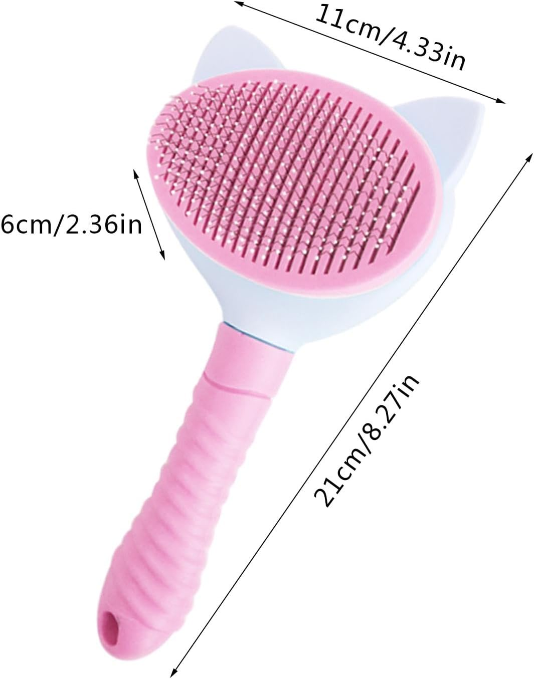 Bvizyelck Pet Massage Brush | Self-Cleaning Brush with Release Button,Cats Grooming Dematting Comb Grooming Brush Tool for Long or Short Hair Cats Dogs