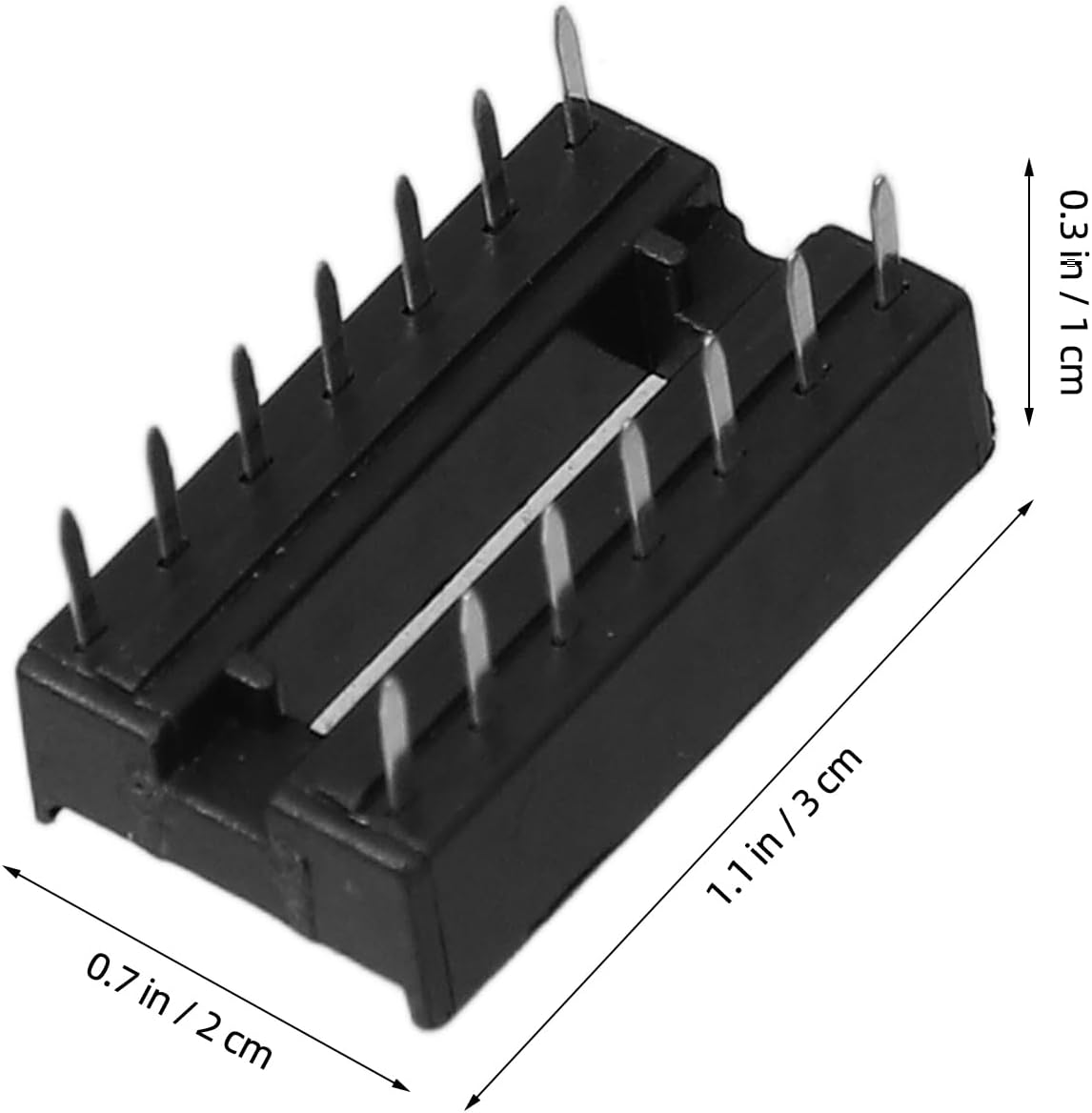 Baluue Set Microcontroller Base Ic Connector Holder Dip 6 8 14 16 18 20 28 Pin DIY Chip Holder Chip Socket Outlet Receptacle Sockets Wire Double Row Pin image number 3