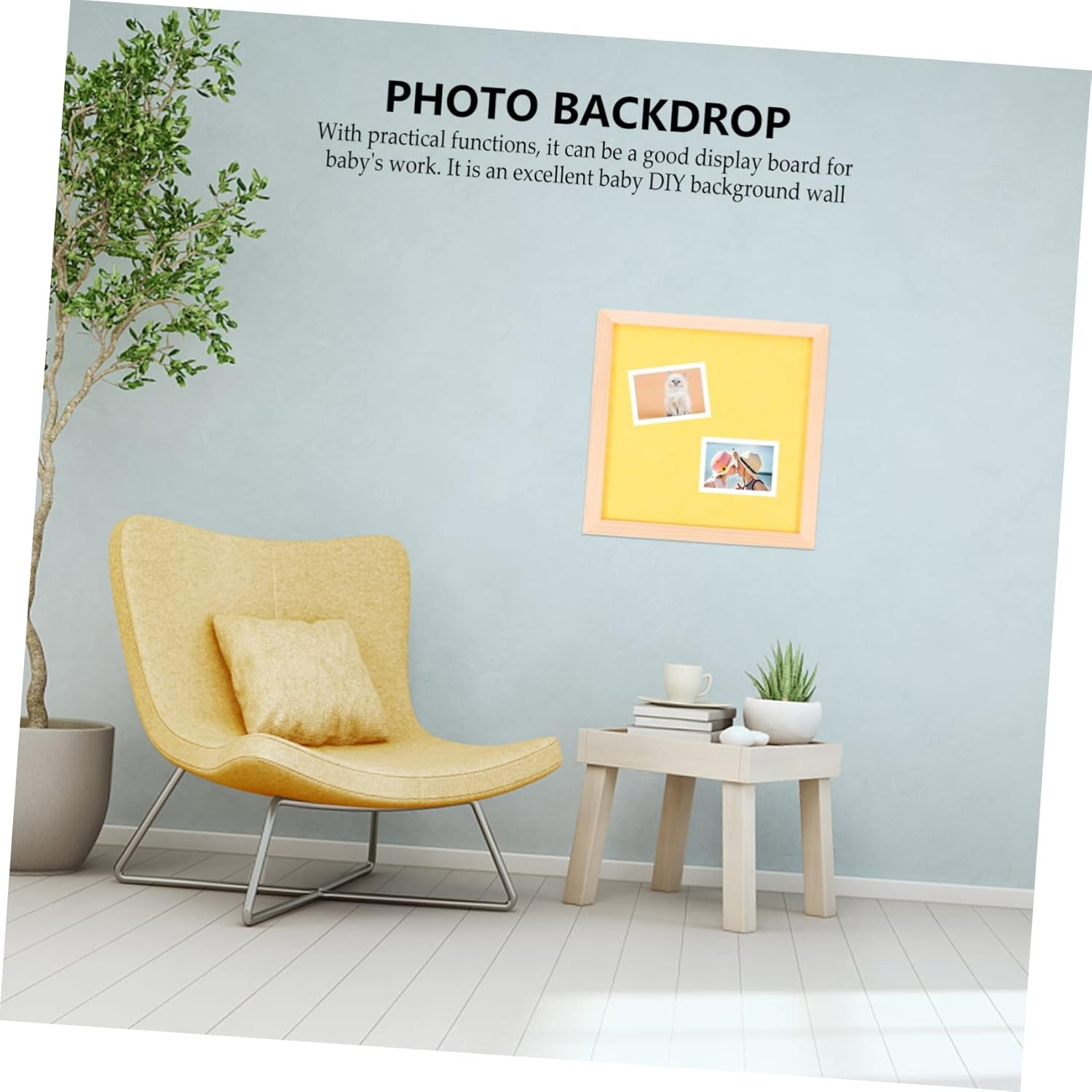 Tofficu Children DIY Memo Bulletin Board 30X30Cm Hexagon Cork Photo Message Board Wooden Frame for Classroom and Home Display image number 5