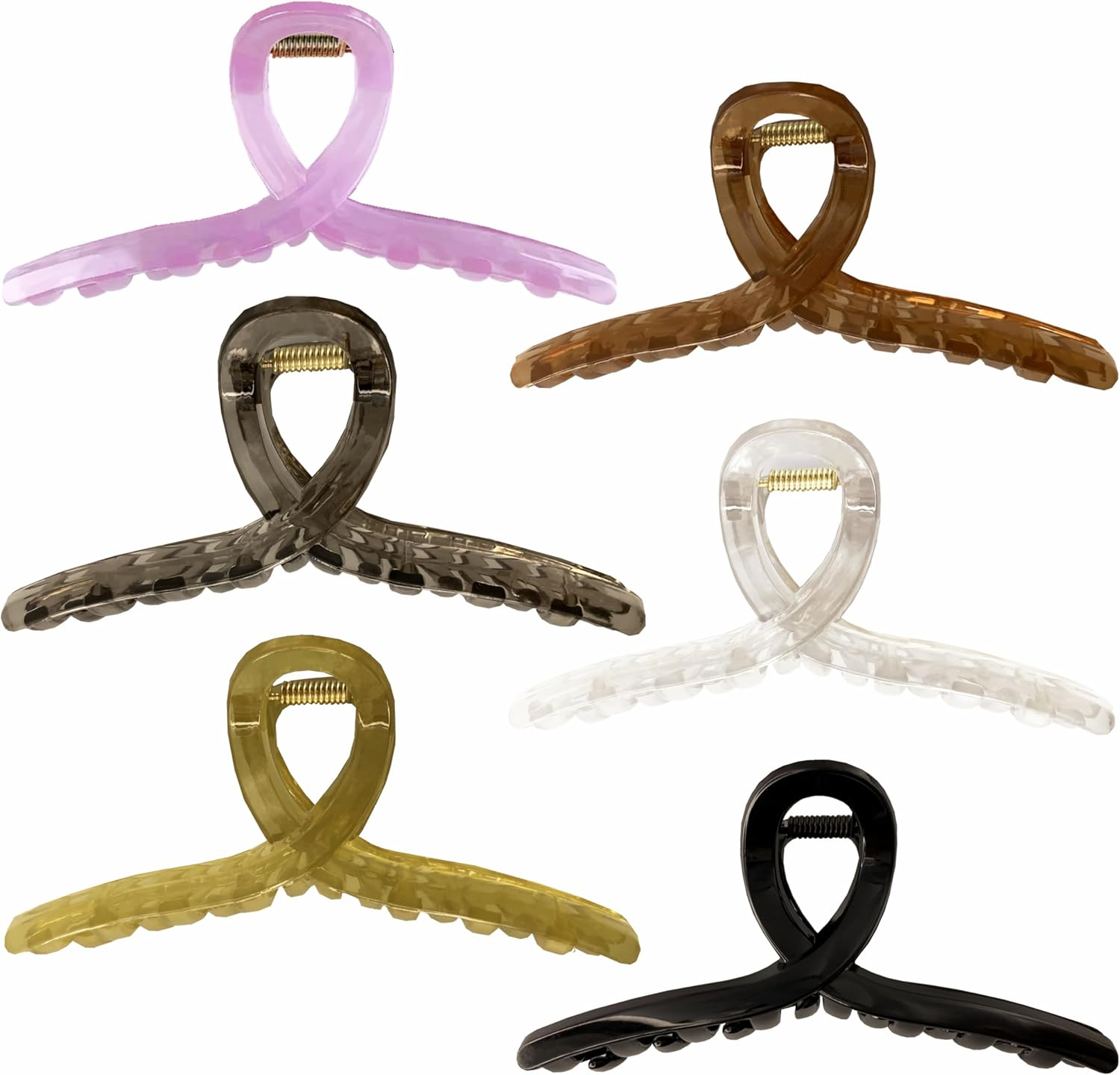 Marylavender Hair Claw Clips Non-Slip Large Claw Hair Clips for Women and Girls, Strong Hold Banana Hair Jaw Clips for Women 6 Pcs image number 5