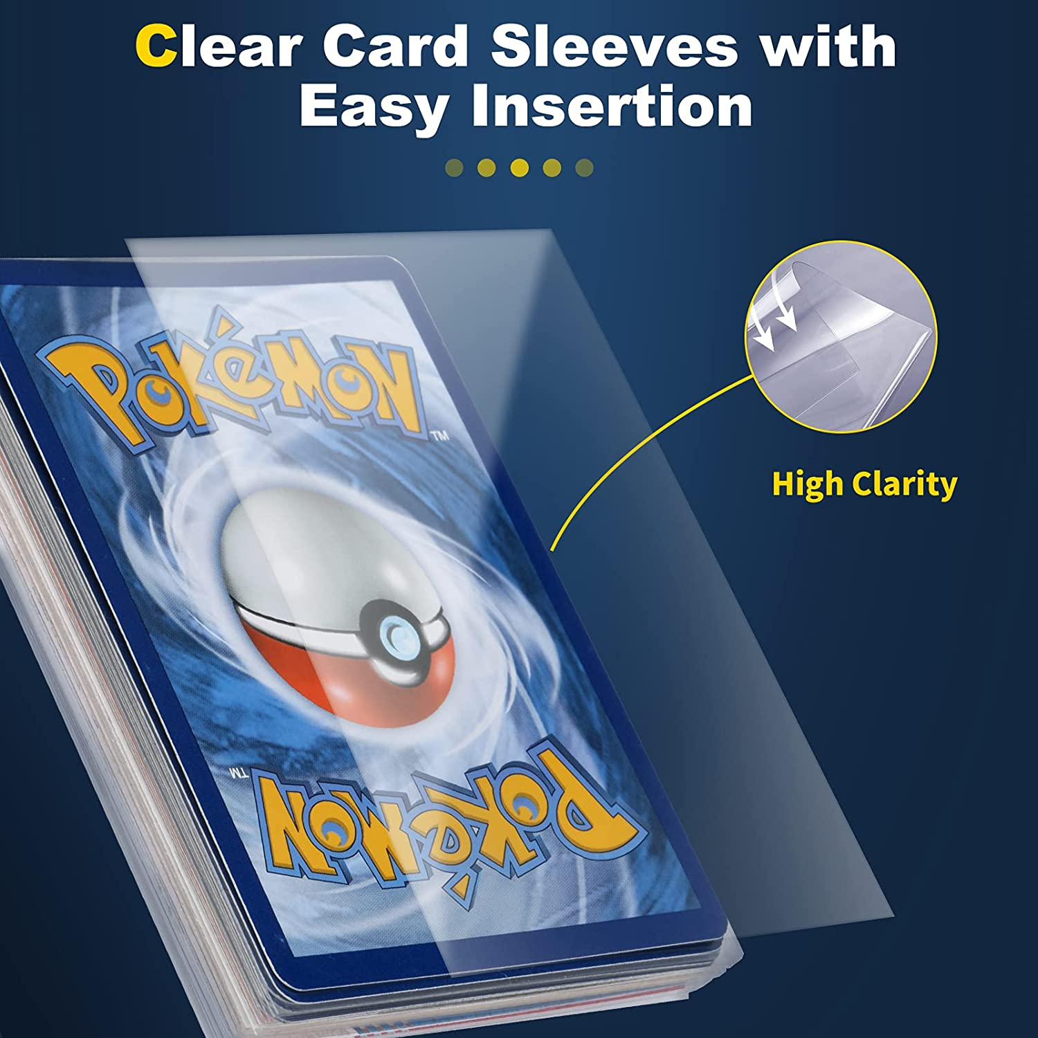 Penny Card Sleeves; 500 Count Pack Game and Trading Card Sleeves; Pokemon Card Sleeves - Also Fits Dragon Ball Super and Magic the Gathering MTG Cards image number 5
