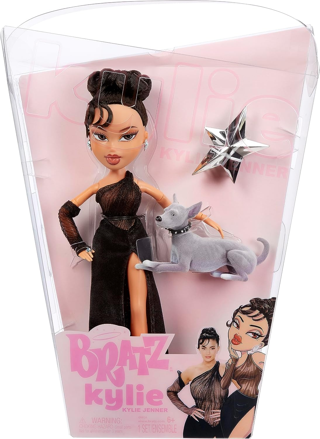 Bratz X Kylie Jenner - Night Fashion Doll with Evening Gown, Pet Dog, and Poster image number 2