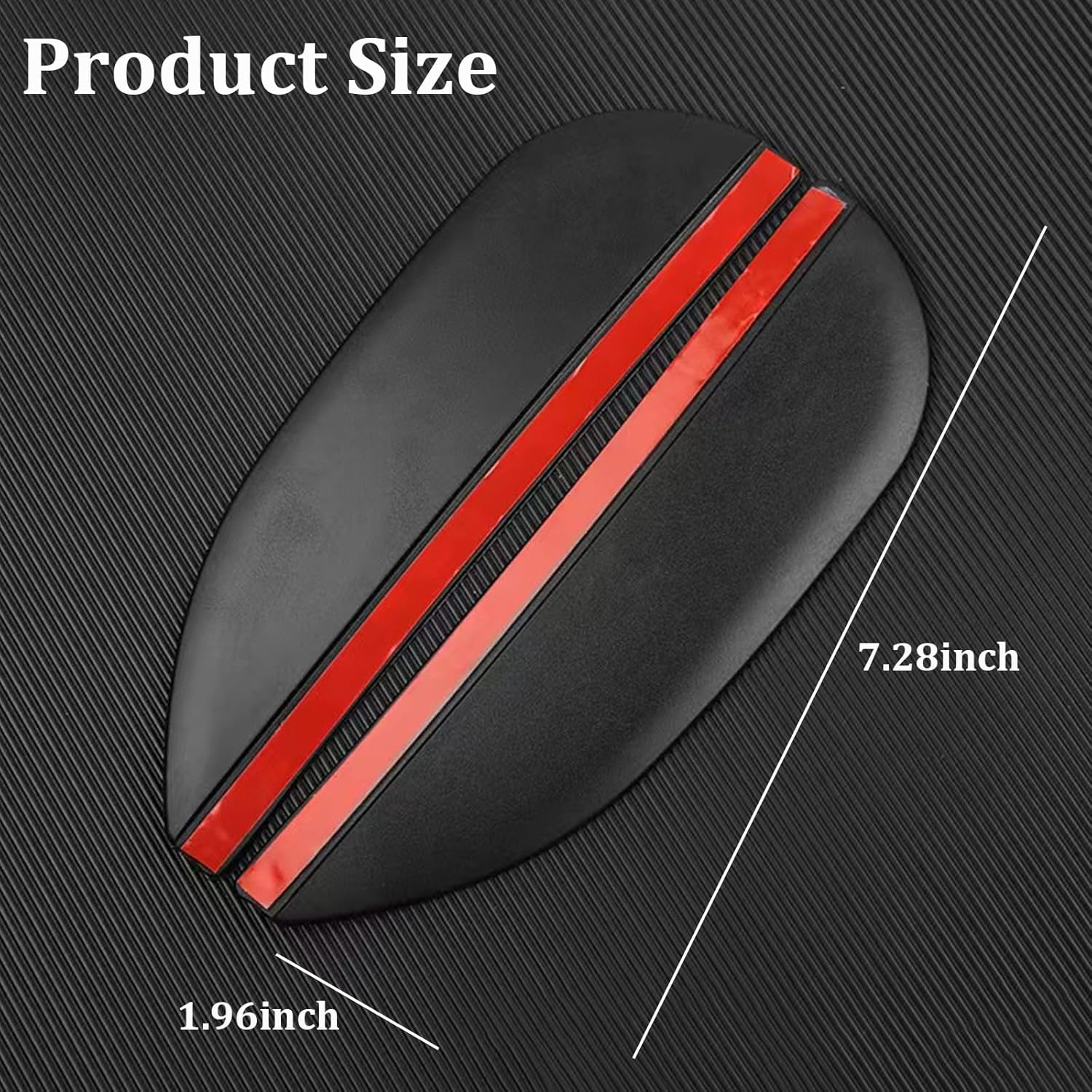 Car Rearview Mirror Rain Eyebrow Shield,Car Mirror Rain Protector Film,Mirror Visor Guard for Most Car, Truck and SUV (Solid Black, 2PC), SAYM01 image number 4