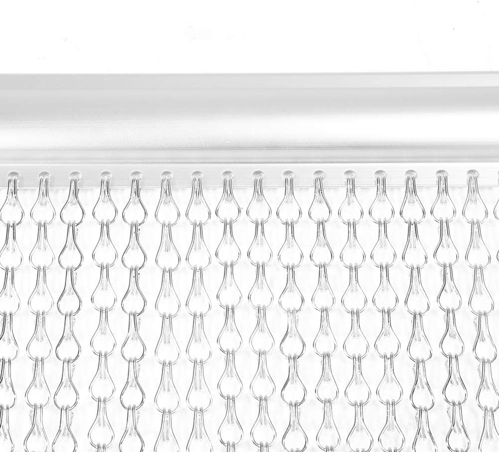 Aluminum Chain Curtain for Room Dividers & Proof Ventilated Partition, Durable Decorative Door Curtain for Home Office Functional Zones image number 5