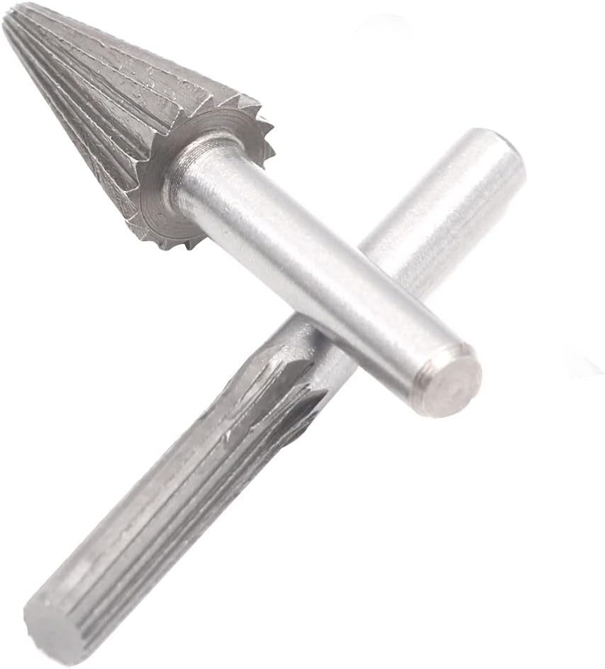 ZONADA 6Pcs in Set Rotary Cutting Burr Set Grinder Bit 6Mm round Carton Steel Shank Woodworking PVC Carving Tools