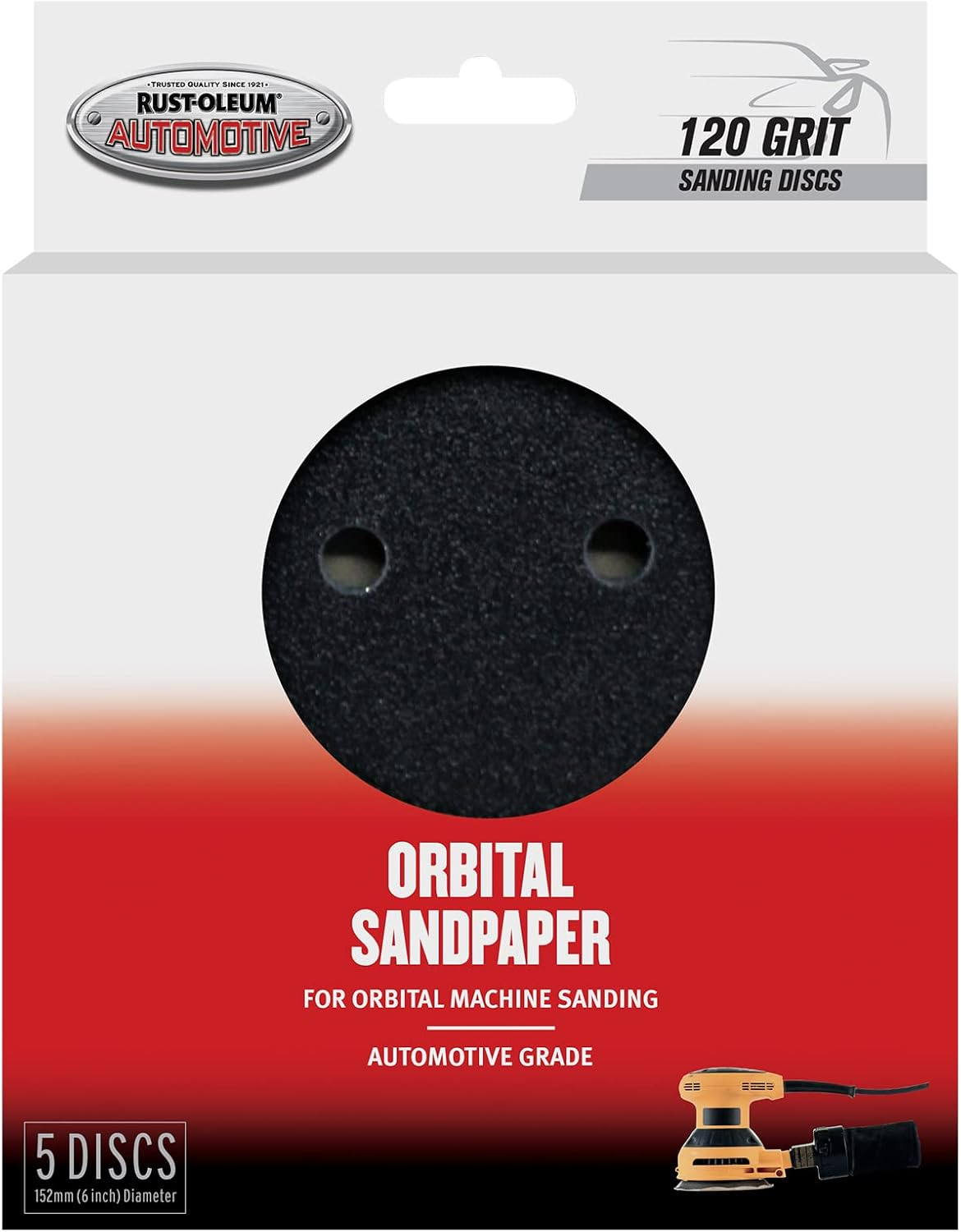 Rust-Oleum Automotive 80 Grit Velcro Orbital Sanding Disc image number 1