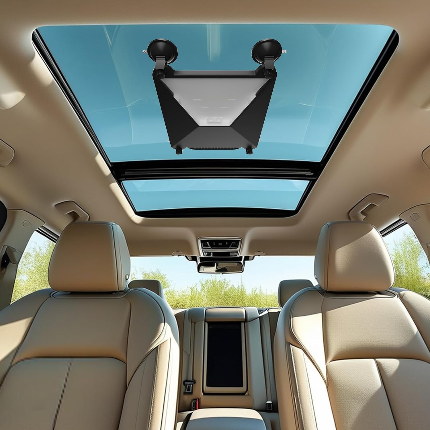 Starlink Mini Sunroof Suction Cup Mount with Luquid Silicone Protective Case,Starlink Mini Protective Case for Dish Antenna,Mounting Kit for Car Windows and Sunroofs - Starlink Mini Car Mount