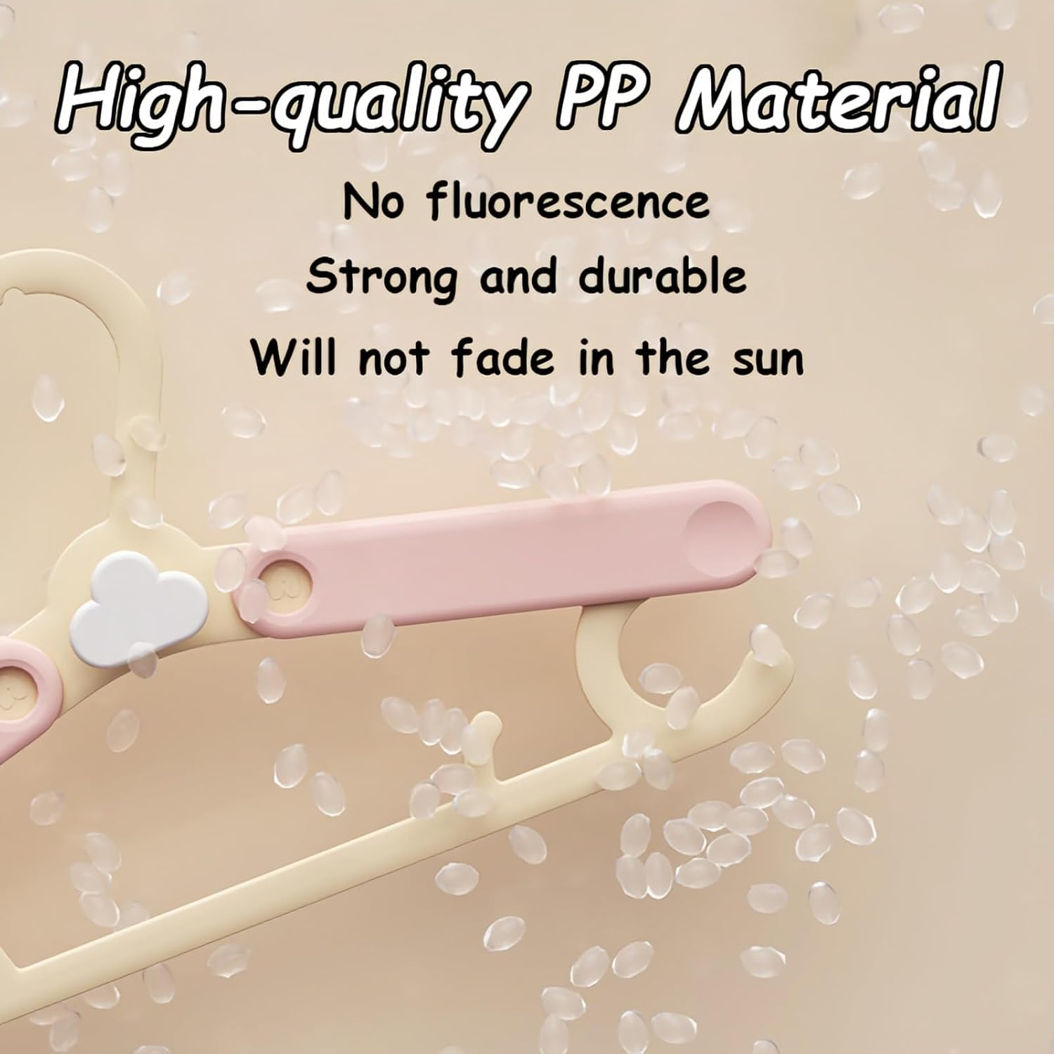 Kids Hangers, 5 Pcs Stackable Baby Hangers with 4 Length Settings, Durable PP Material, Perfect for Toddler & Children&rsquo;S Clothes, Infant Wardrobe Organization (Pink) image number 6