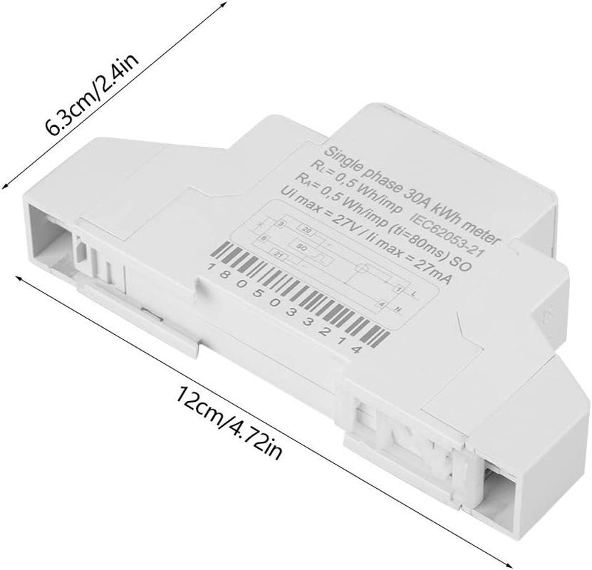 Single Phase Din Rail Power Meter XTM18S 1P 5(30) a Digital 1 Phase 2 Conductor Din Electronic Kwh Meter 35Mm Standard Installation Automatic Detection image number 6