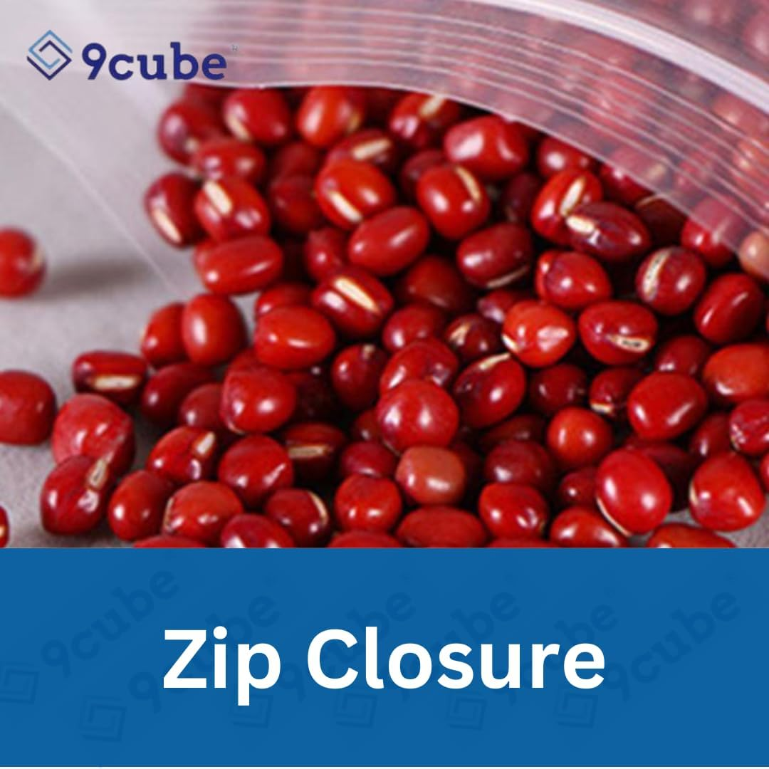 Resealable Zip Lock Bags &ndash; Clear Plastic Poly Bags with Seal Strip | Food Grade | 100 Pack (19Cm X19Cm) image number 4