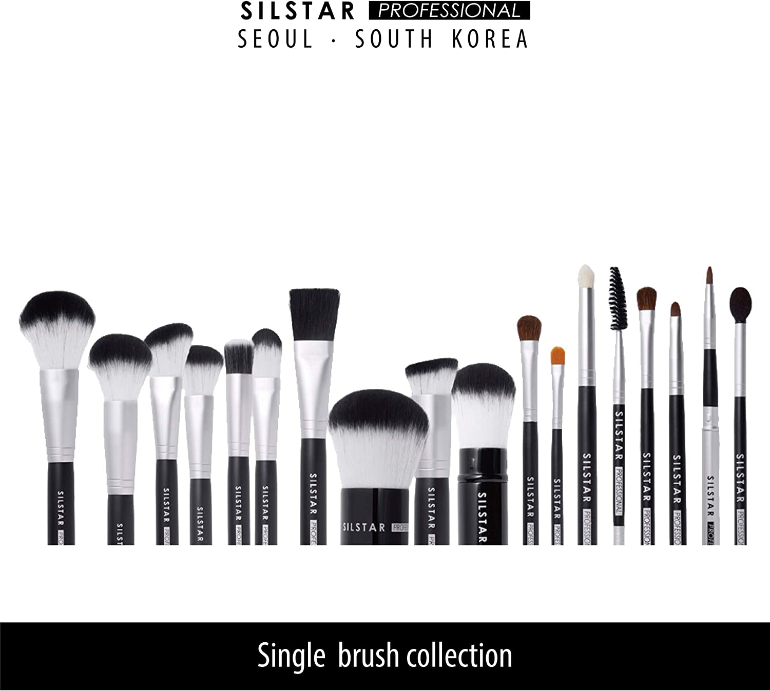 SILSTAR PROFESSIONAL round ANGLED FOUNDATION BRUSH with HANDLE MADE of NATURAL BIRCH WOOD, MADE in KOREA 009 image number 5
