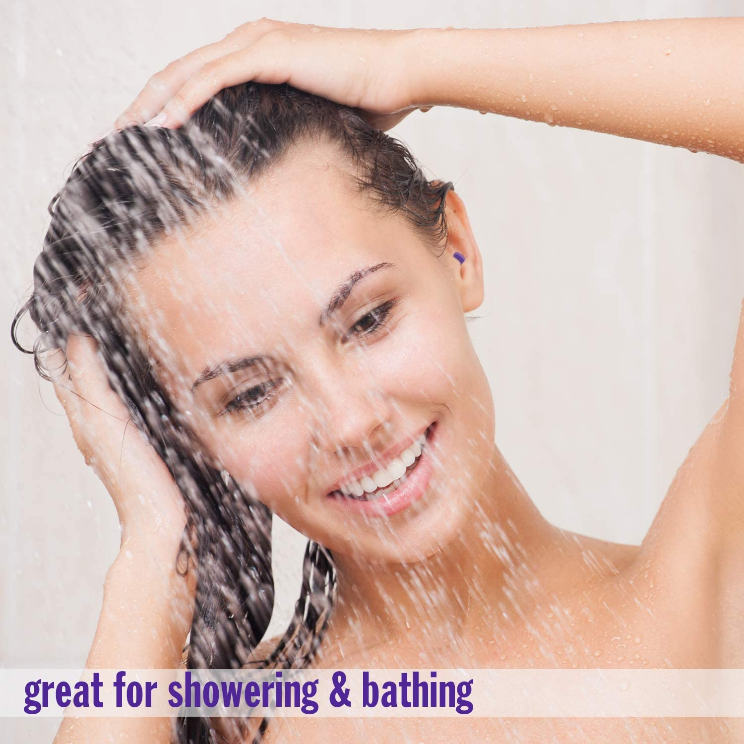 Mack'S Aquablock Earplugs - Comfortable, Waterproof, Ear Plugs for Swimming, Snorkeling and Showering, Unisex-Adult, 12, 2 Pair - Purple, Standard image number 6