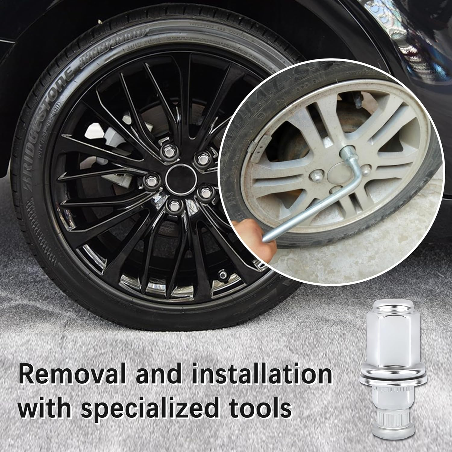 2Sets Wheel Studs and Lug Nuts Set Oem#4230135090,4230135100,M12X1.5 Tire Lug Nuts Compatible with Toyota Lexus Pontiac,Essential Car Accessories Lug Bolts for Secure Wheel Hubs(For Toyota) image number 3