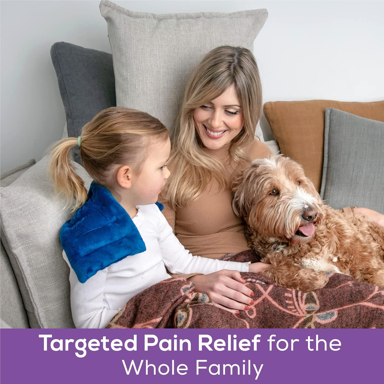 Microwavable Heat Pack for Pain Relief &ndash; Small Wheat Bag Heating Pad &ndash; Reusable Hot Compress for Cramps, Stress Relief & Muscle Relaxation &ndash; Targeted Neck & Shoulder Comfort - Gray image number 2