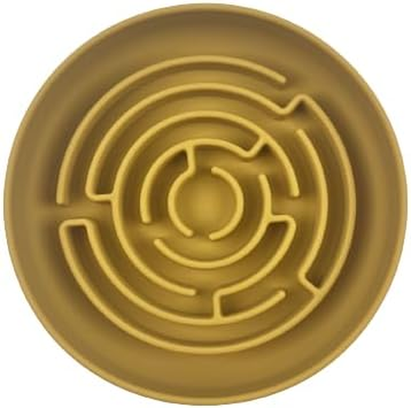 Slow Feeder Dog Bowl. Silicon Dog Puzzle Bowl & Lick Mat. Non Slip Slow Feeder Reduced Gulping for Small & Medium Dogs, Slow Eating Bowl, Dishwasher Safe (Honey-X) image number 1