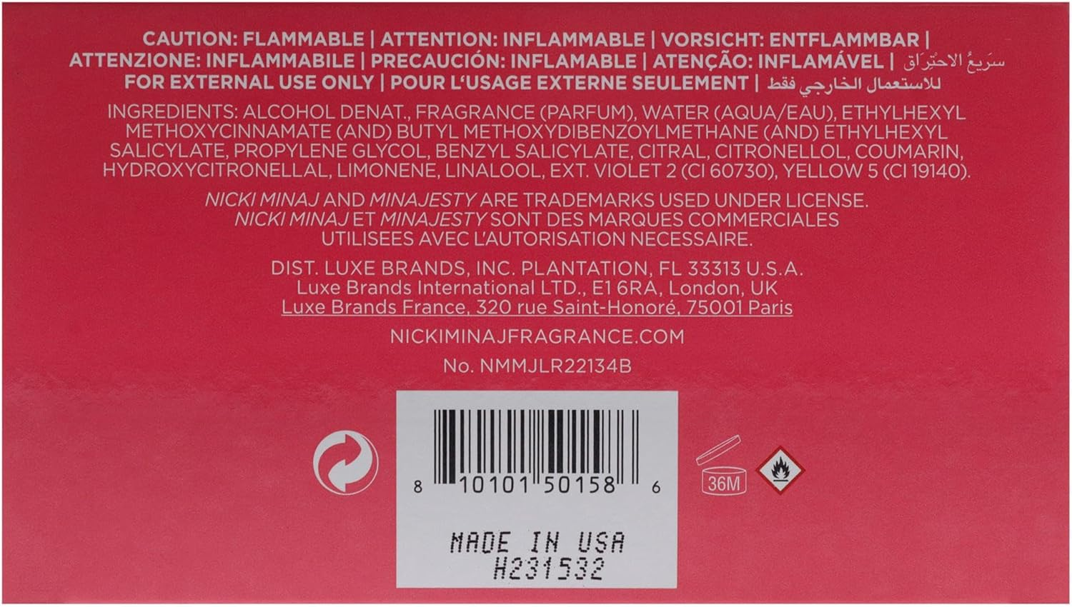 Nicki Minaj Minajesty Eau De Perfume Spray, 100Ml image number 1