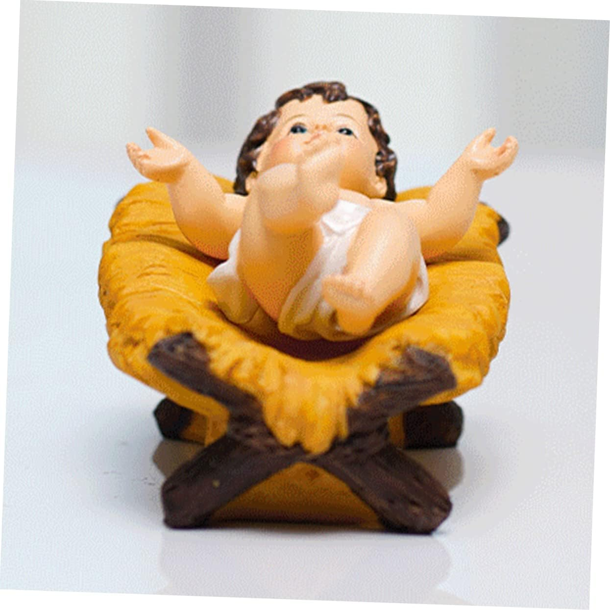 Jesus Figurine Ornament Religious Christmas Decoration for Home Photography Prop Resin Craft for Nativity Scene Unique Holiday Celebrations image number 1