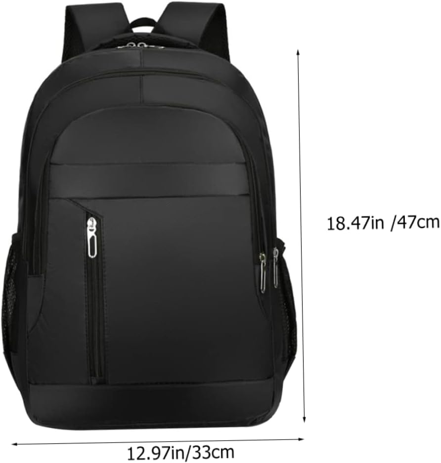 OSOLADY Oxford Cloth Black Backpack for Men, Business Laptop Travel Backpack with Large Capacity, Outdoor Shoulder Bag for Leisure, School and Work Random Style image number 1