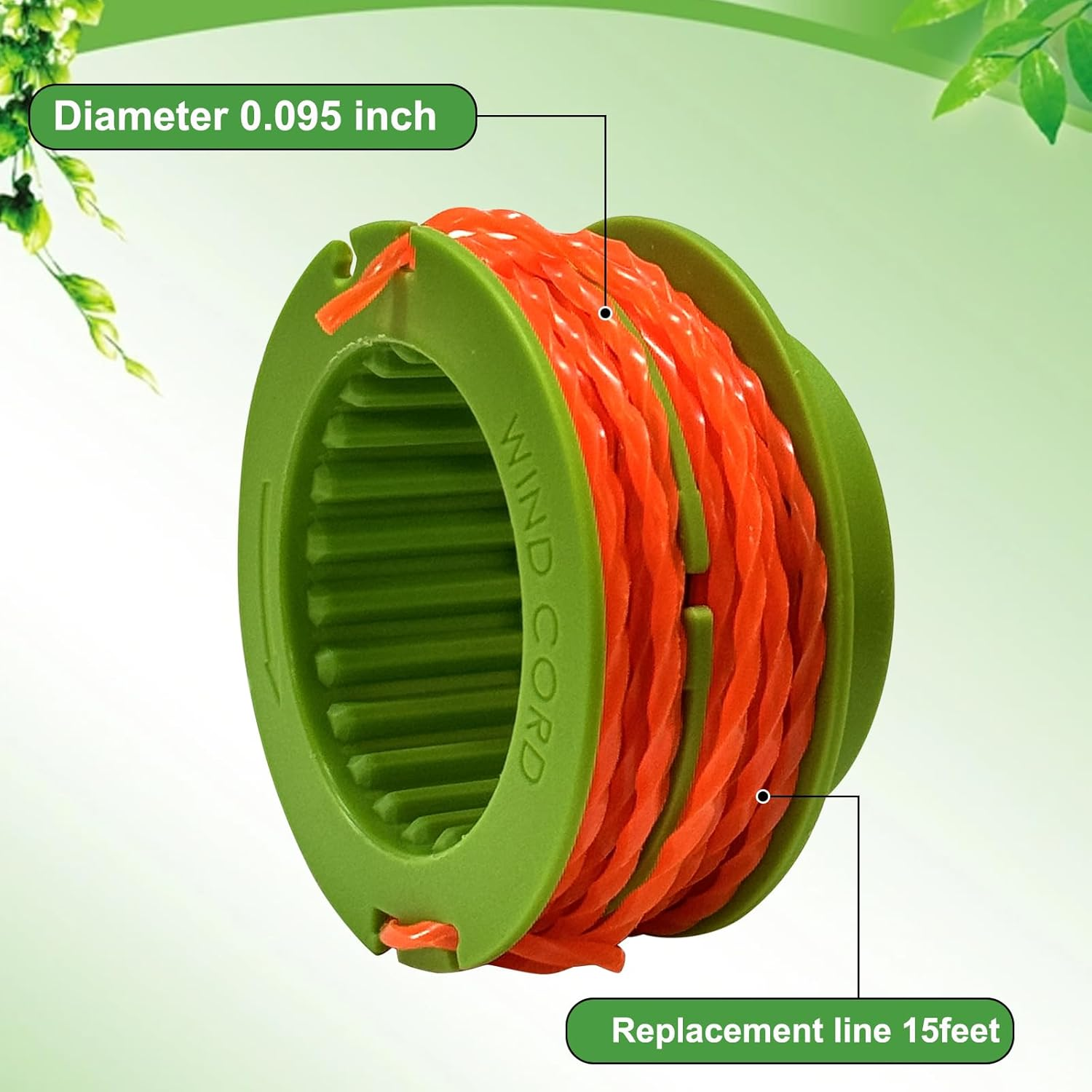 AS1300 Replacement Trimmer Spool Line Fits for EGO 15-Inch ST1500SF ST1623T ST1502LB ST1502SA ST1521S ST1511T ST1523S ST1500-S ST1520S String Trimmer, 3 Pack AS1300 Trimmer Spool Line 0.095'' 15FT image number 6