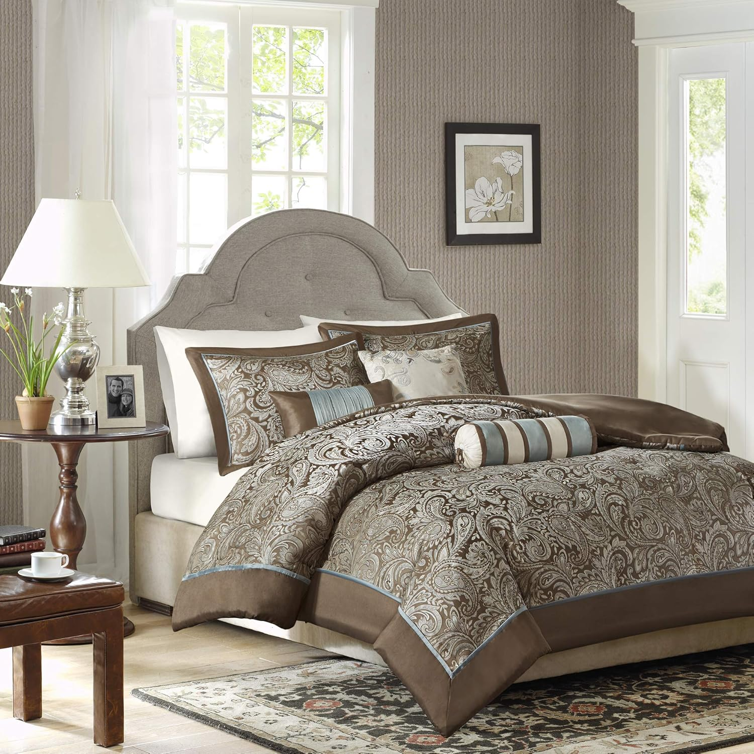 Madison Park Aubrey 6 Piece Jacquard Duvet Set, King/Cal King image number 1