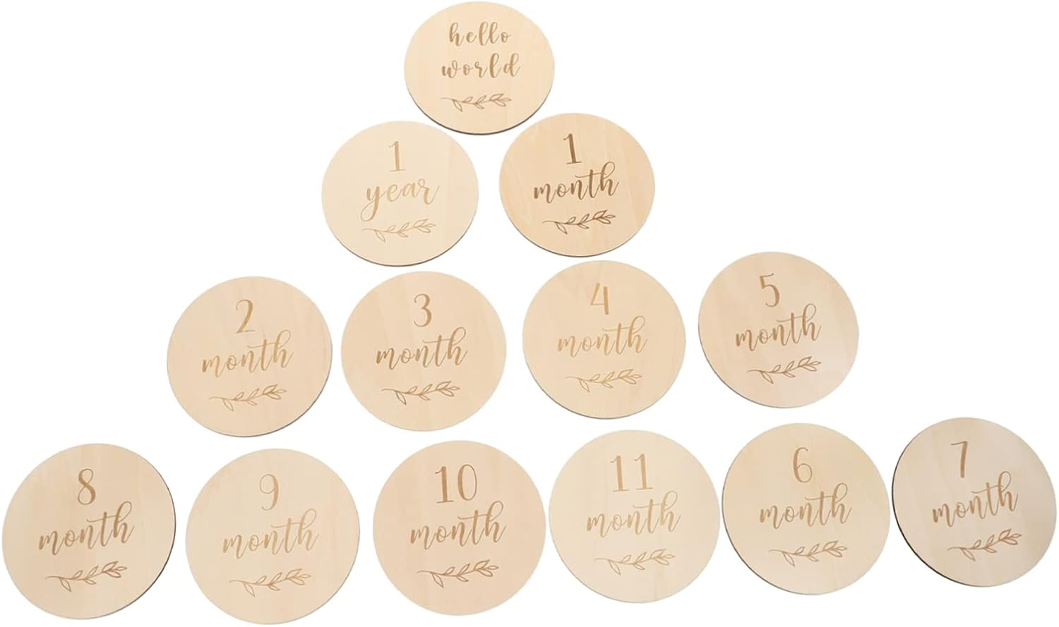 13Pcs Wooden Growth Cards for Newborn Milestones Chic Photo Props for Monthly Memory Sharing Keepsakes image number 6